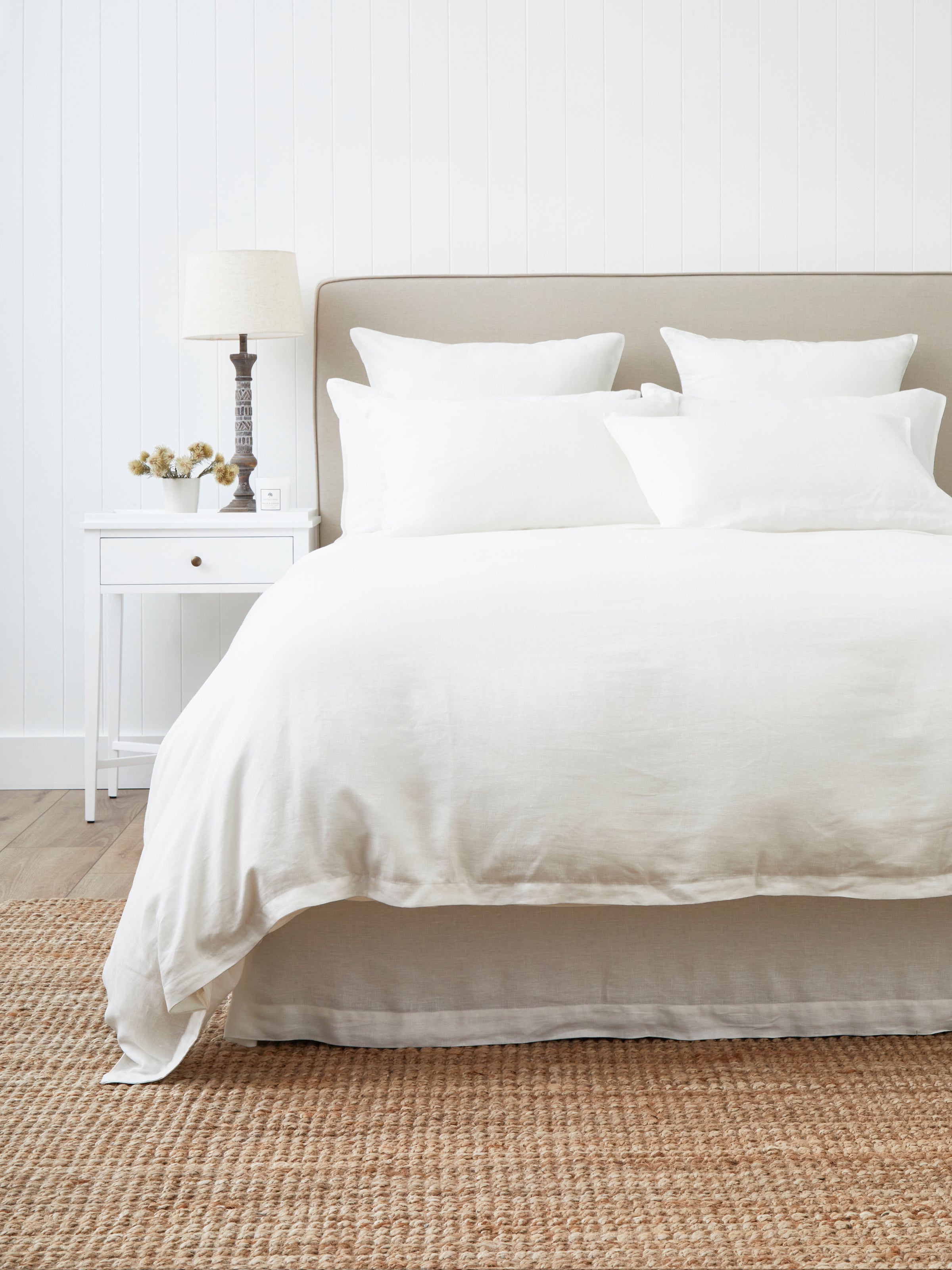 Loft Linen Duvet Cover Set | White-1