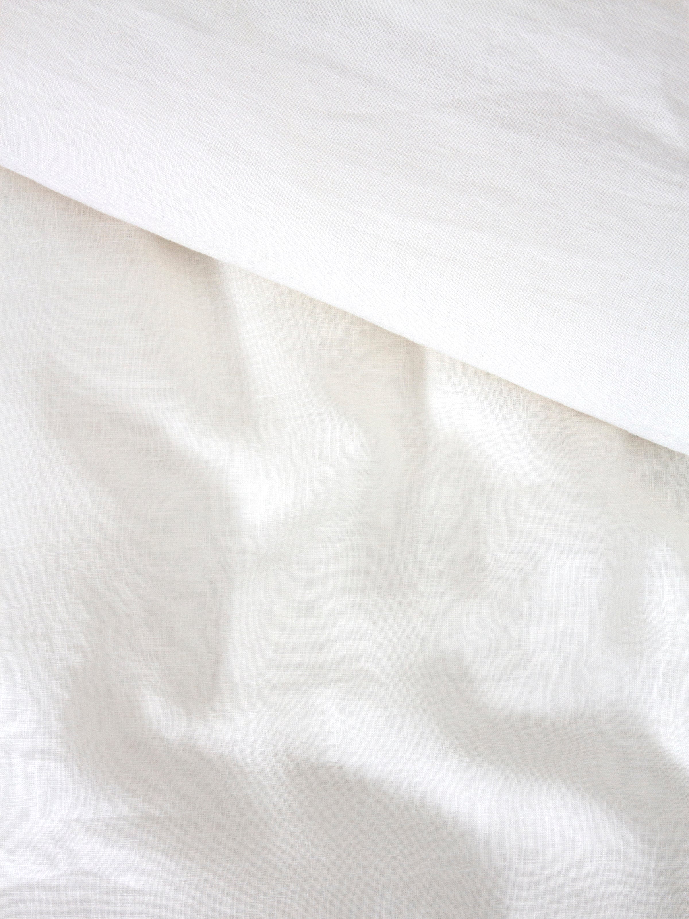 Loft Linen Duvet Cover Set | White-4