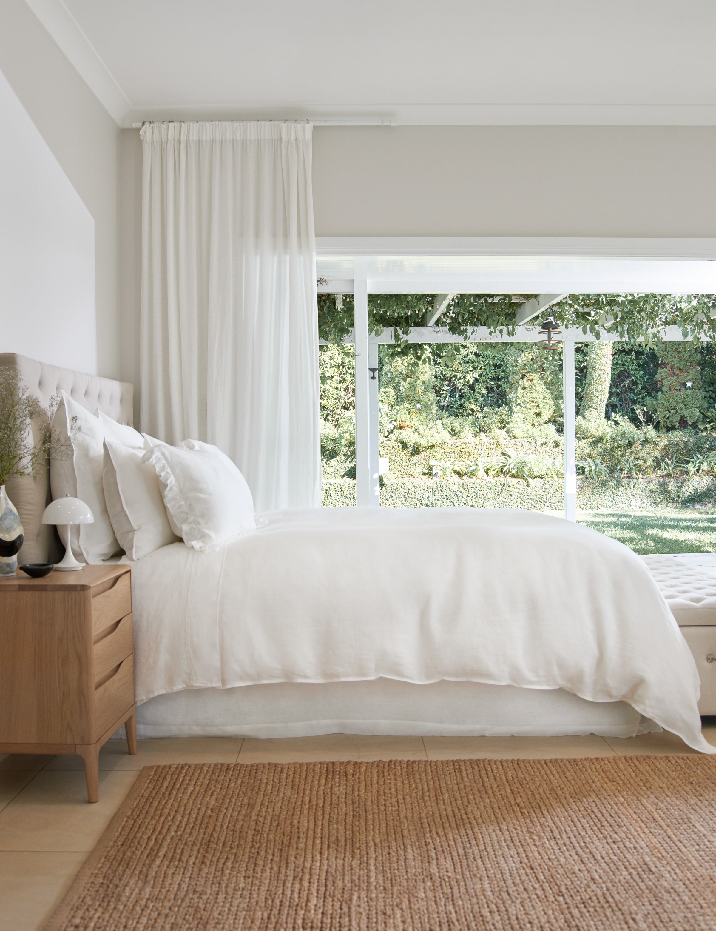 Loft Linen Duvet Cover Set | White-5