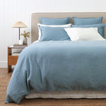 Loft Linen Duvet Cover Set in Coast Blue | Coast Blue-1