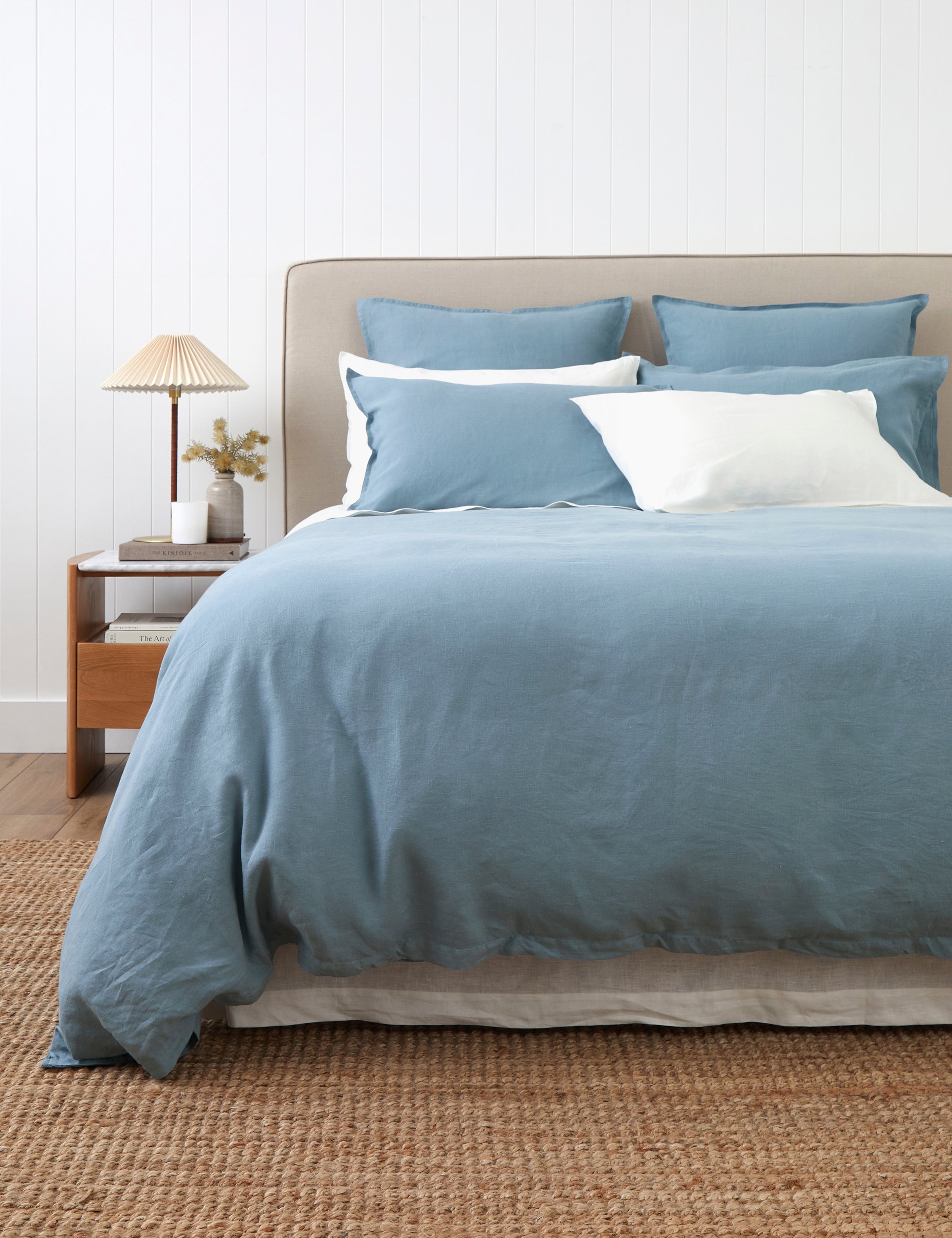 Loft Linen Duvet Cover Set in Coast Blue | Coast Blue-1