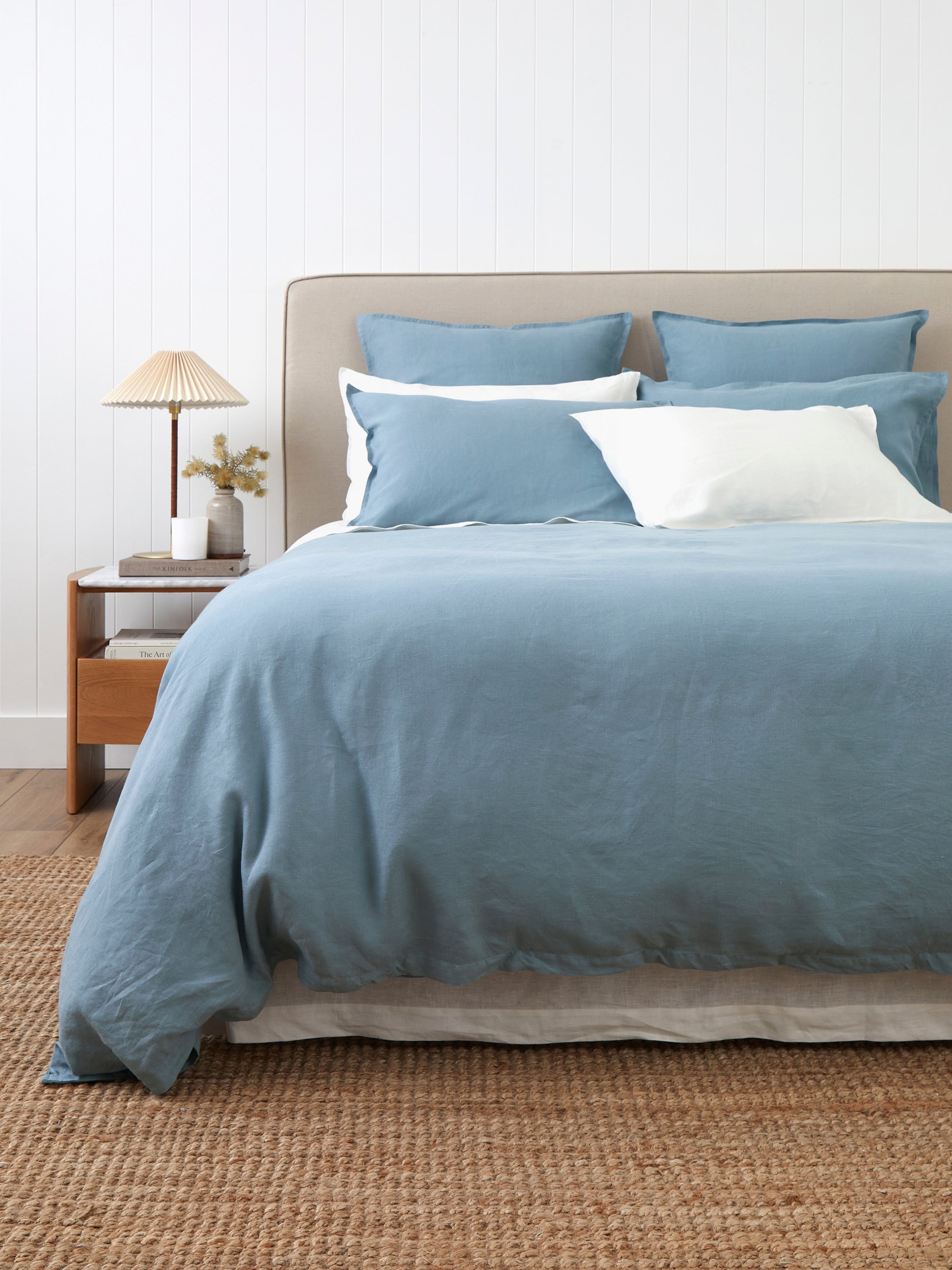 Loft Linen Duvet Cover Set in Coast Blue | Coast Blue-1