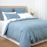 Loft Linen Duvet Cover Set in Coast Blue | Coast Blue-3