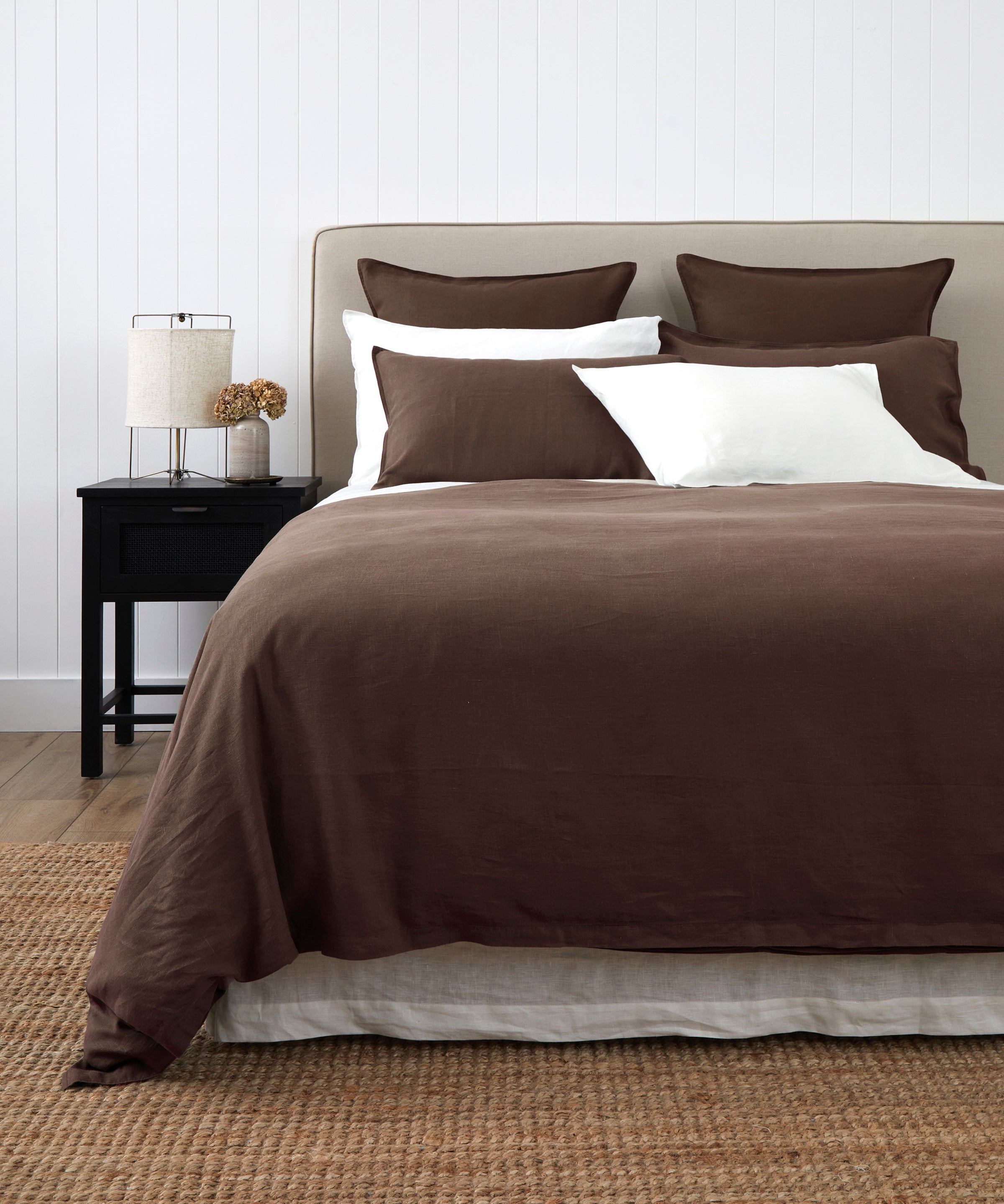 Loft Linen Duvet Cover Set in Cocoa | Cocoa-1