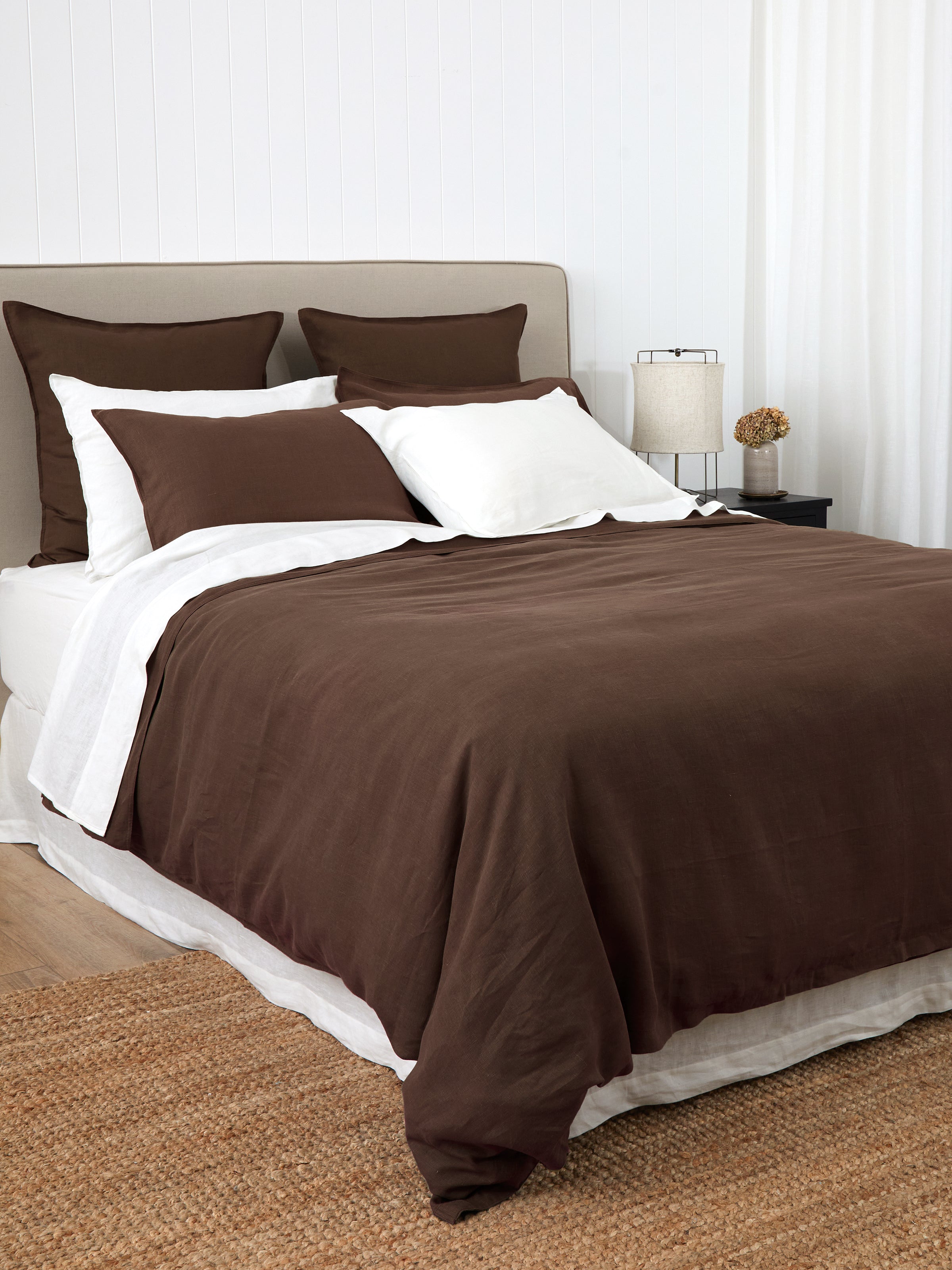 Loft Linen Duvet Cover Set in Cocoa | Cocoa-3