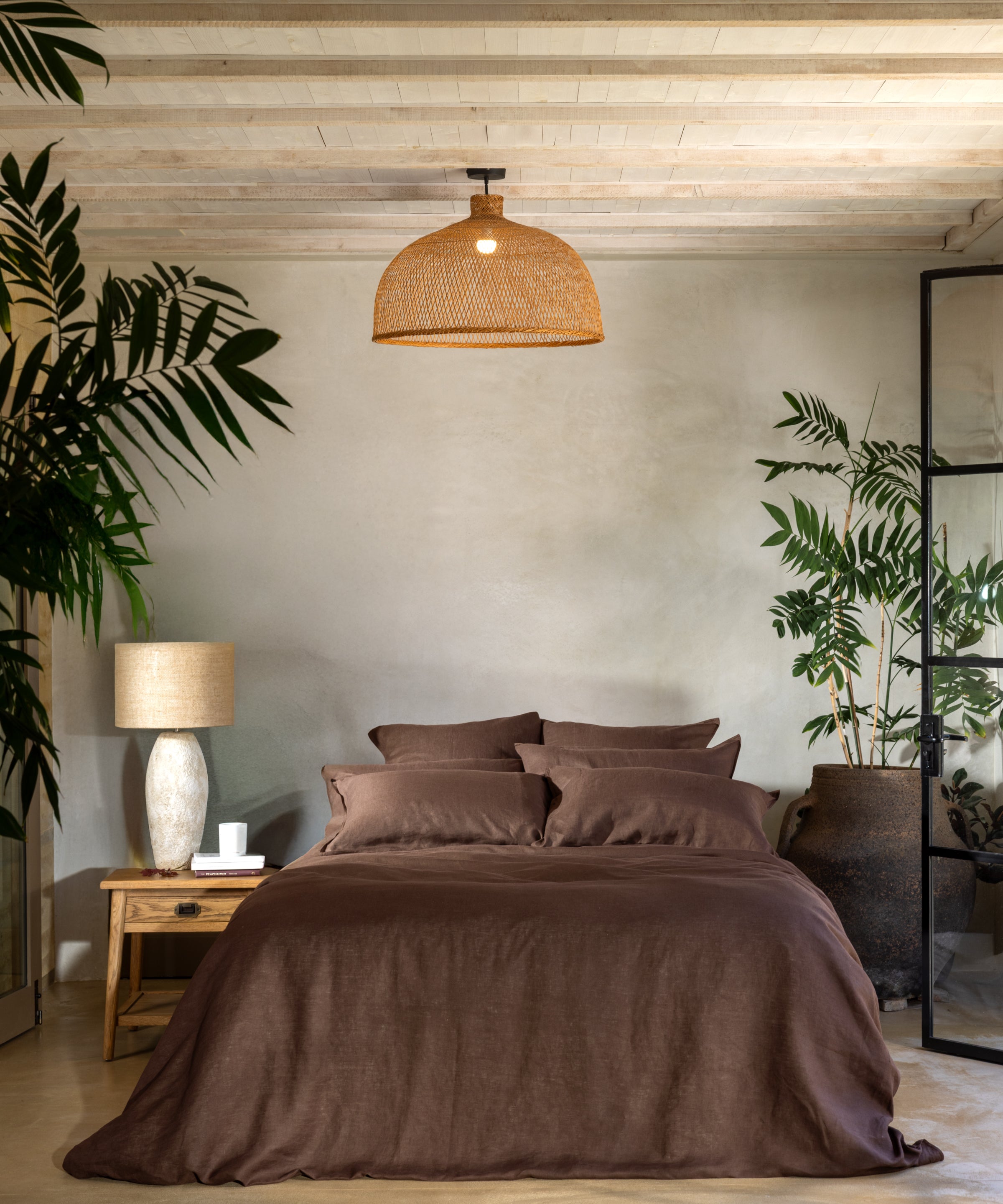 Loft Linen Duvet Cover Set in Cocoa | Cocoa-5