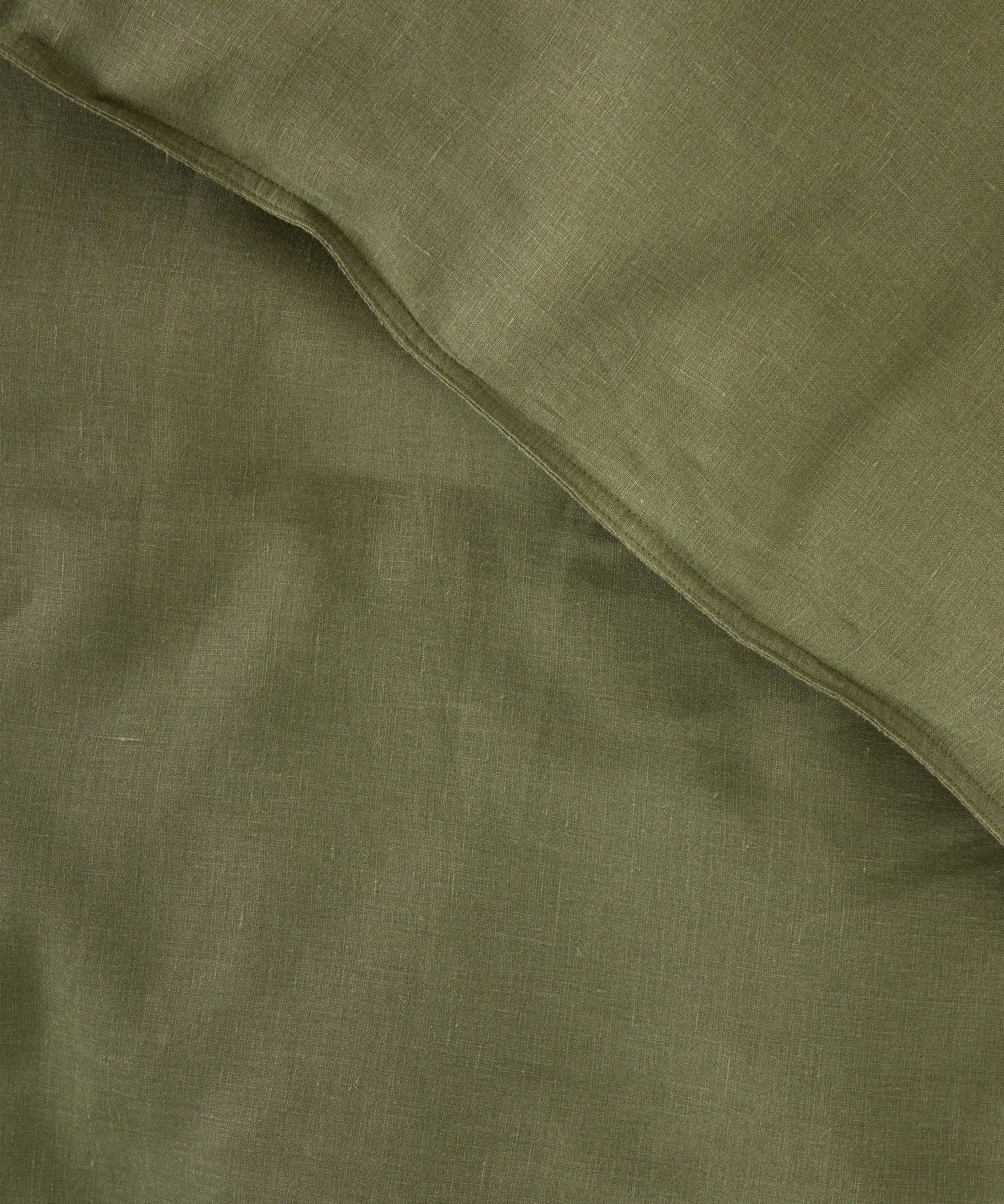Loft Linen Duvet Cover Set in Olive | Olive-4