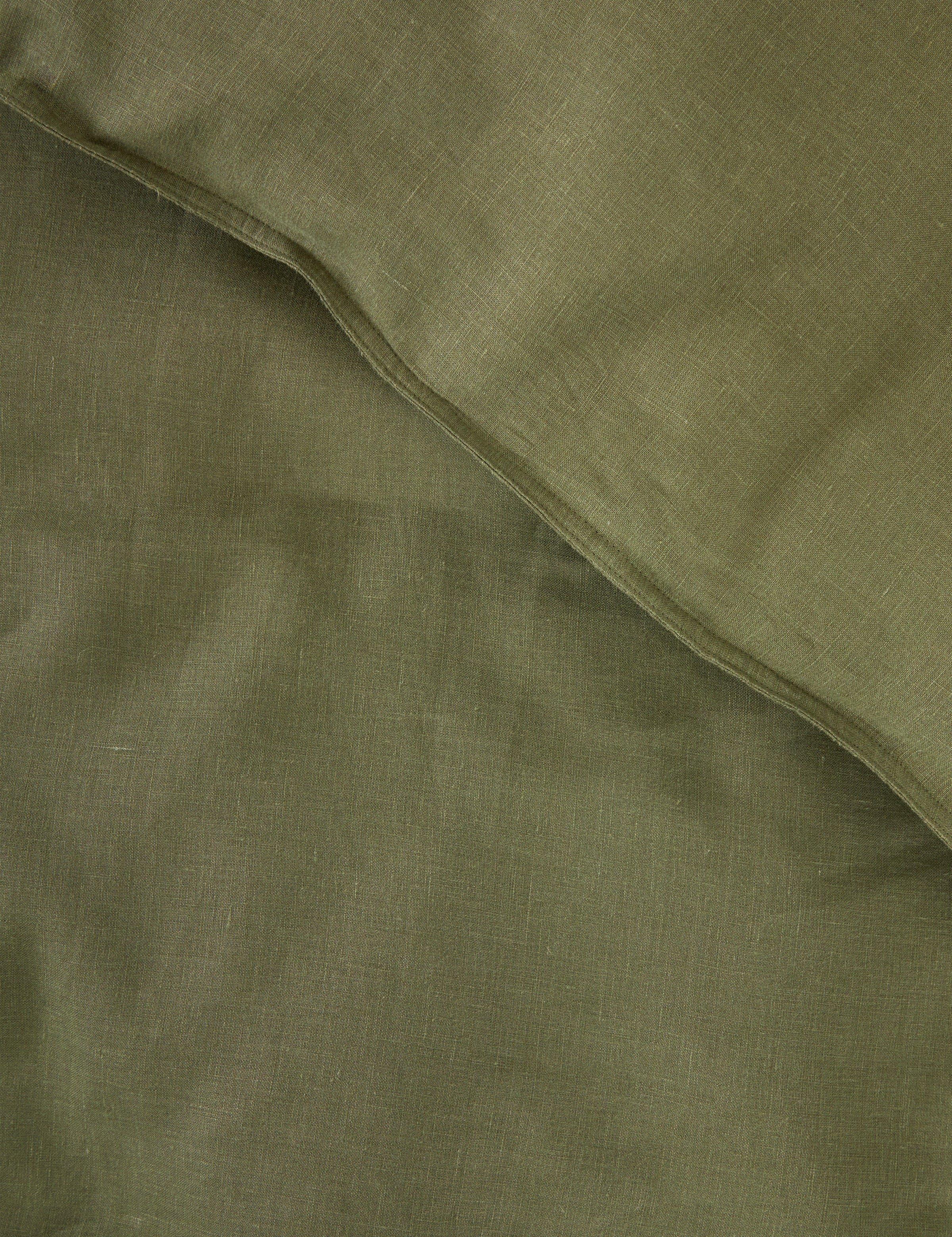 Loft Linen Duvet Cover Set in Olive | Olive-4