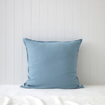 Loft Linen European Pillowcase in Coast Blue | Coast Blue-1