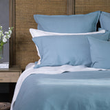 Loft Linen European Pillowcase in Coast Blue | Coast Blue-2