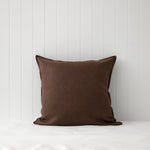 Loft Linen European Pillowcase in Cocoa | Cocoa-1
