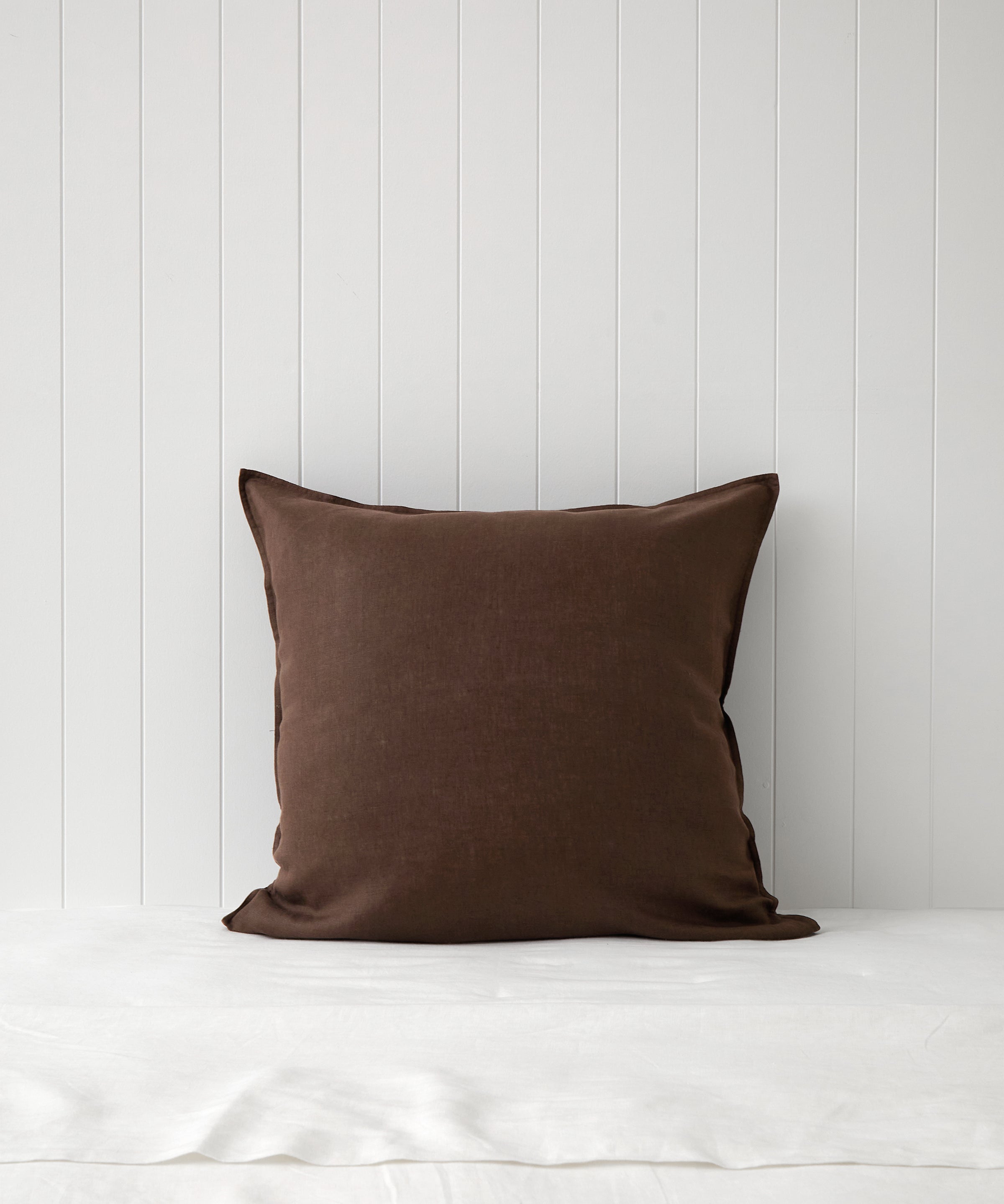 Loft Linen European Pillowcase in Cocoa | Cocoa-1