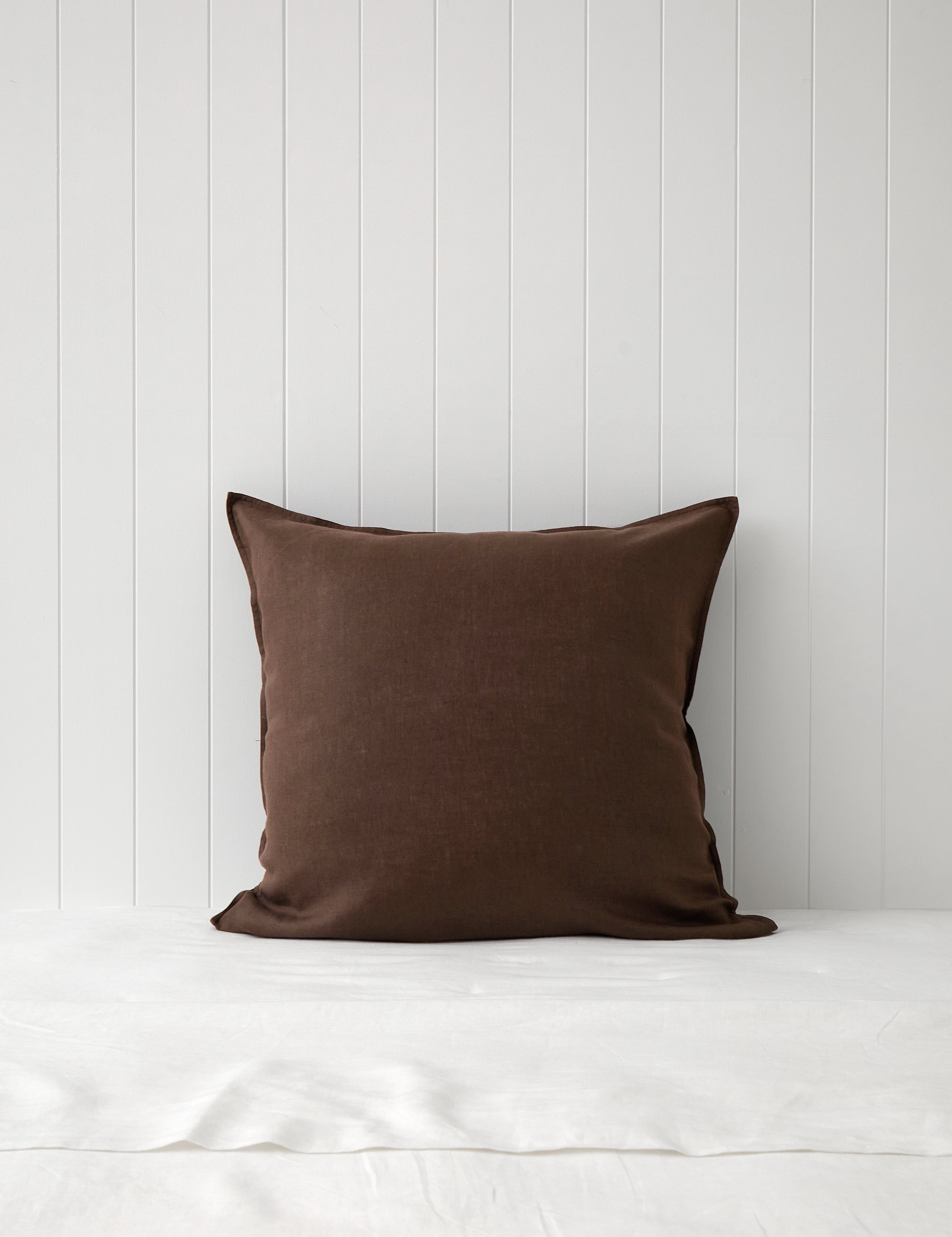 Loft Linen European Pillowcase in Cocoa | Cocoa-1
