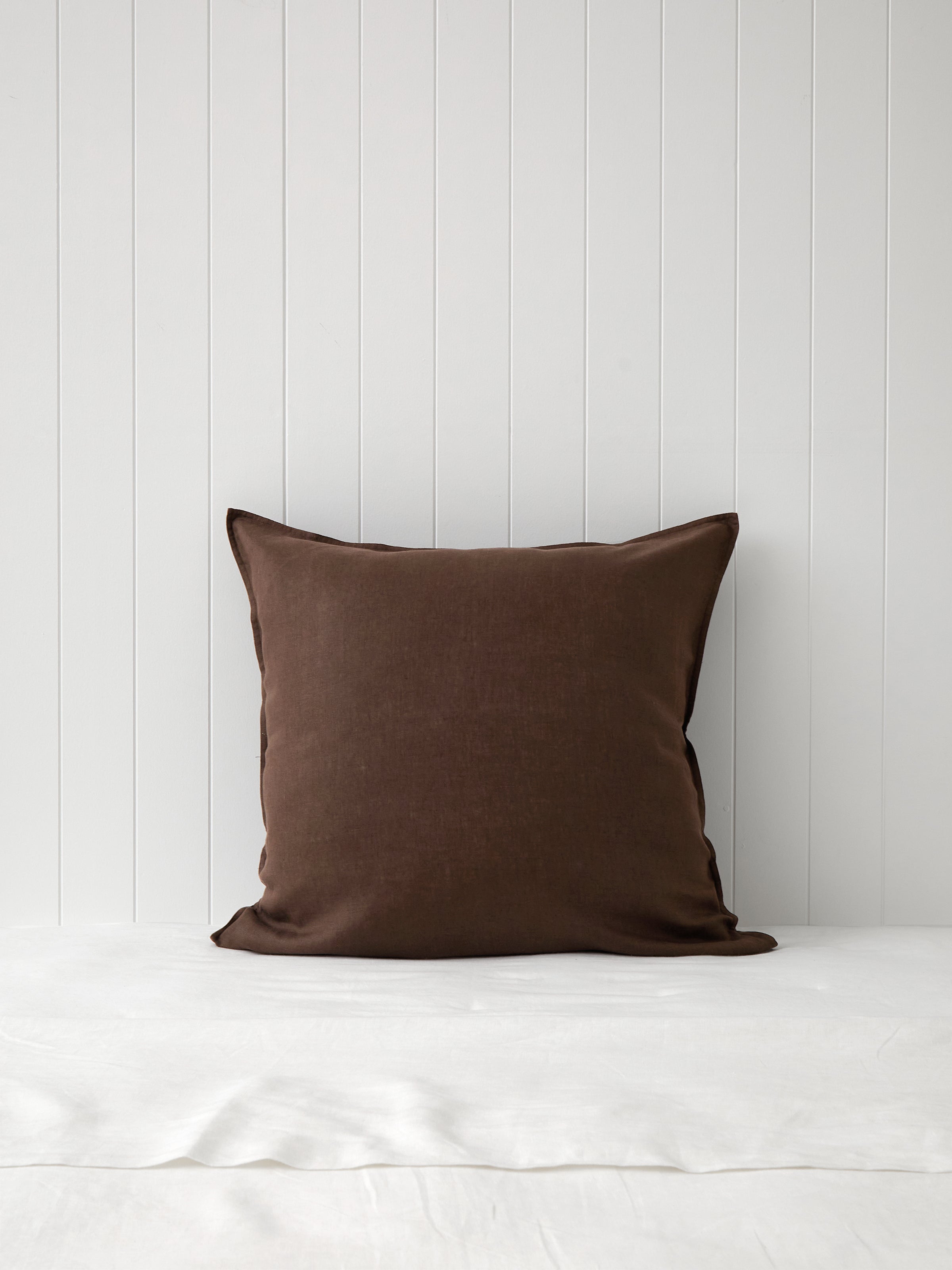 Loft Linen European Pillowcase in Cocoa | Cocoa-1