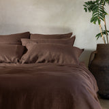Loft Linen European Pillowcase in Cocoa | Cocoa-2