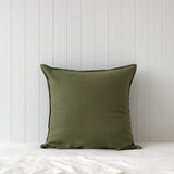 Loft Linen European Pillowcase in Olive | Olive-1