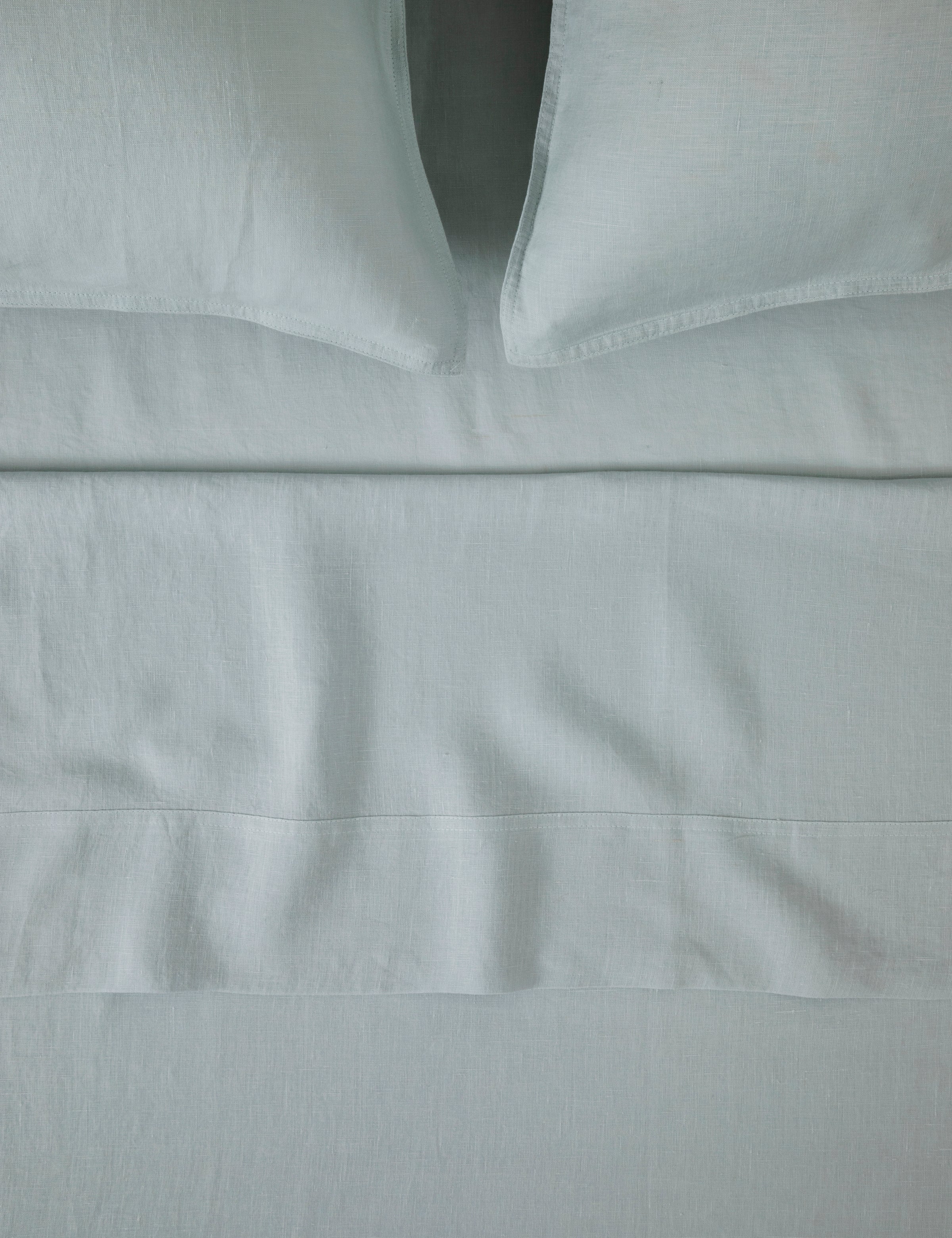 Loft Linen Flat Sheet | Sea Spray-1