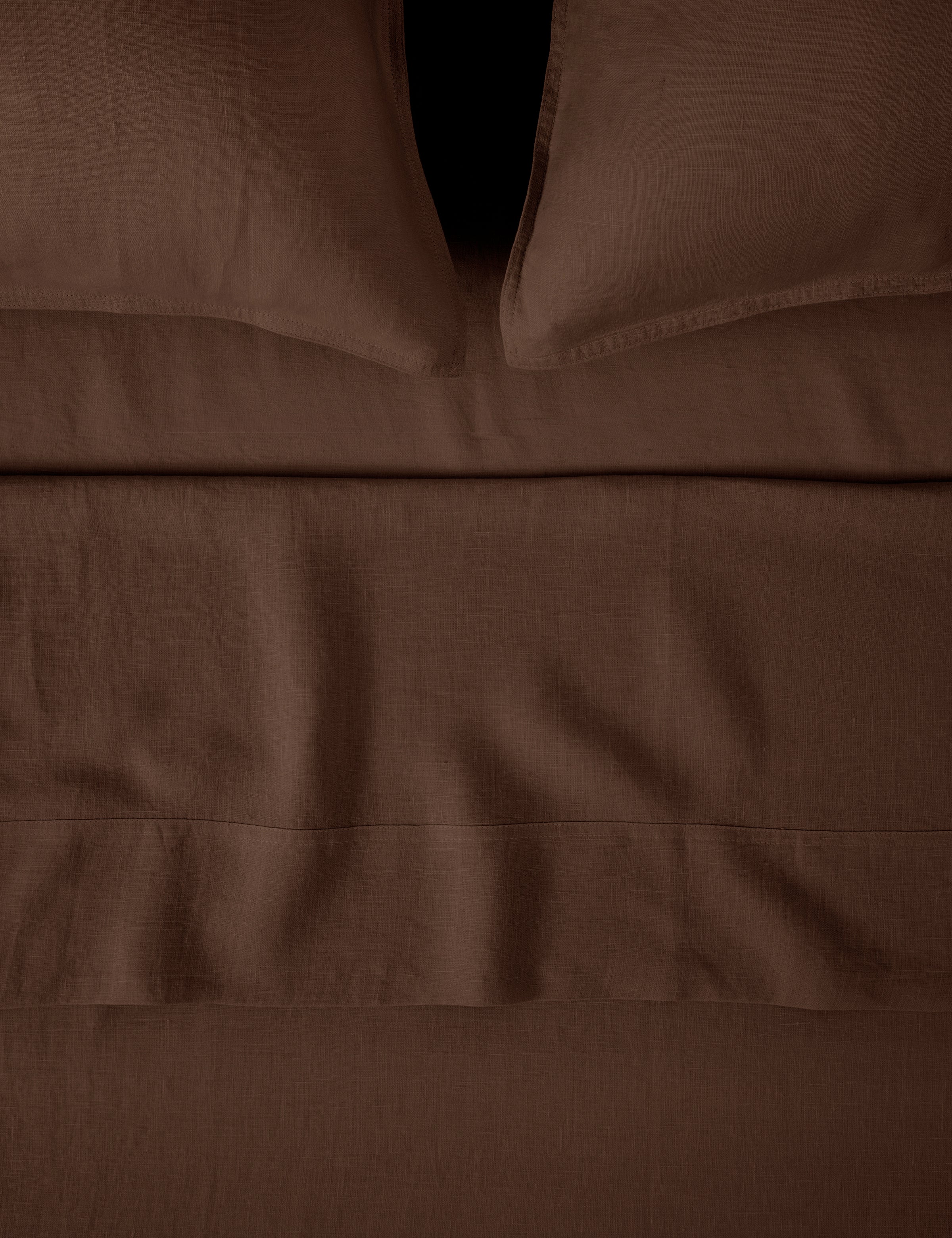 Loft Linen Flat Sheet in Cocoa | Cocoa-1