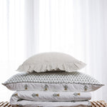 Loft Linen Frill Cushion Cover | Natural-2