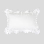 Loft Linen Frill Pillowcase Set | White-1