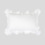 Loft Linen Frill Pillowcase Set | White-1