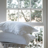 Loft Linen Frill Pillowcase Set | White-4