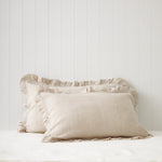 Loft Linen Frill Pillowcase Set in Natural | Natural-1