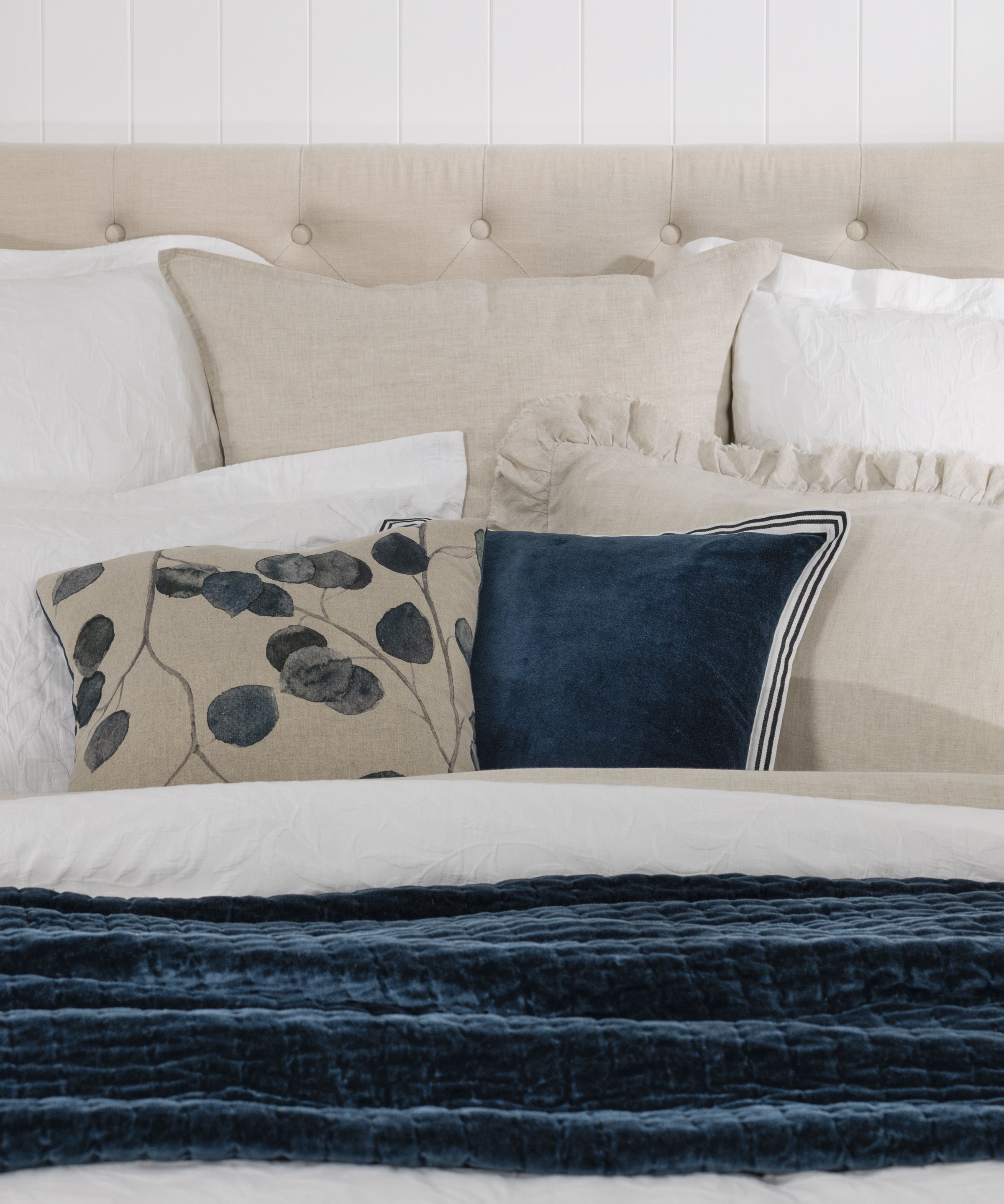 Loft Linen Frill Pillowcase Set in Natural | Natural-2