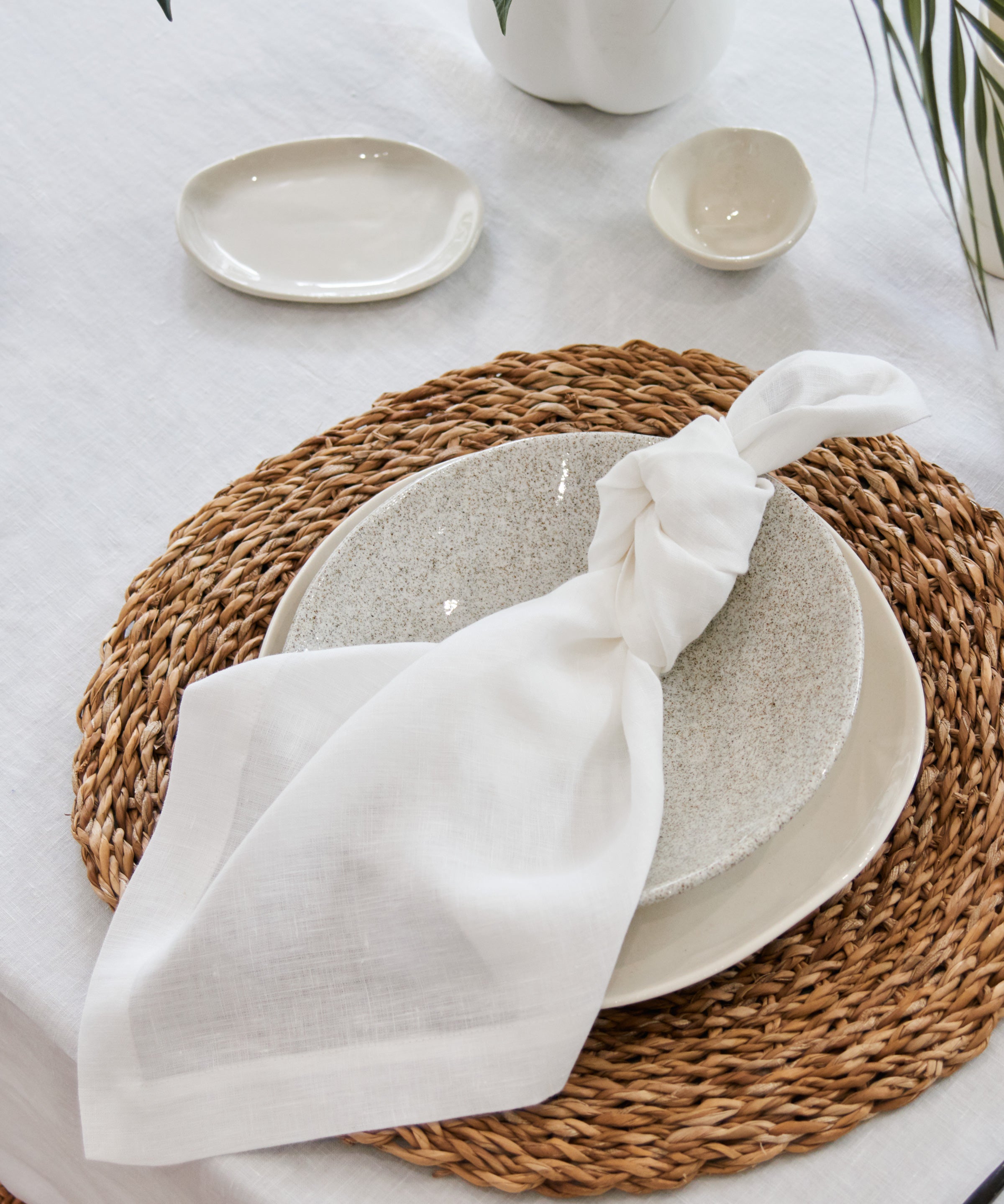 Loft Linen Napkin Set of 4 | White-1