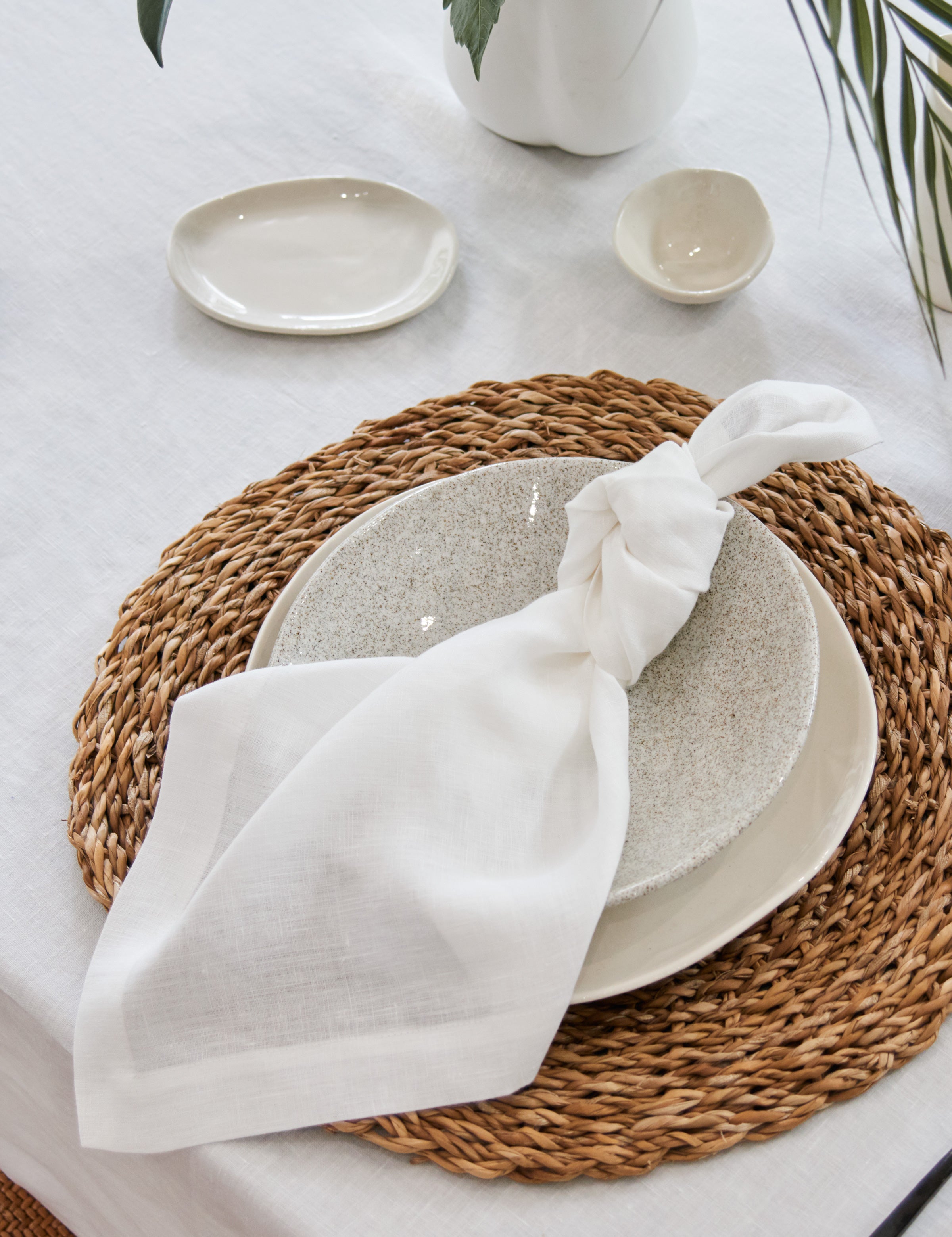 Loft Linen Napkin Set of 4 | White-1