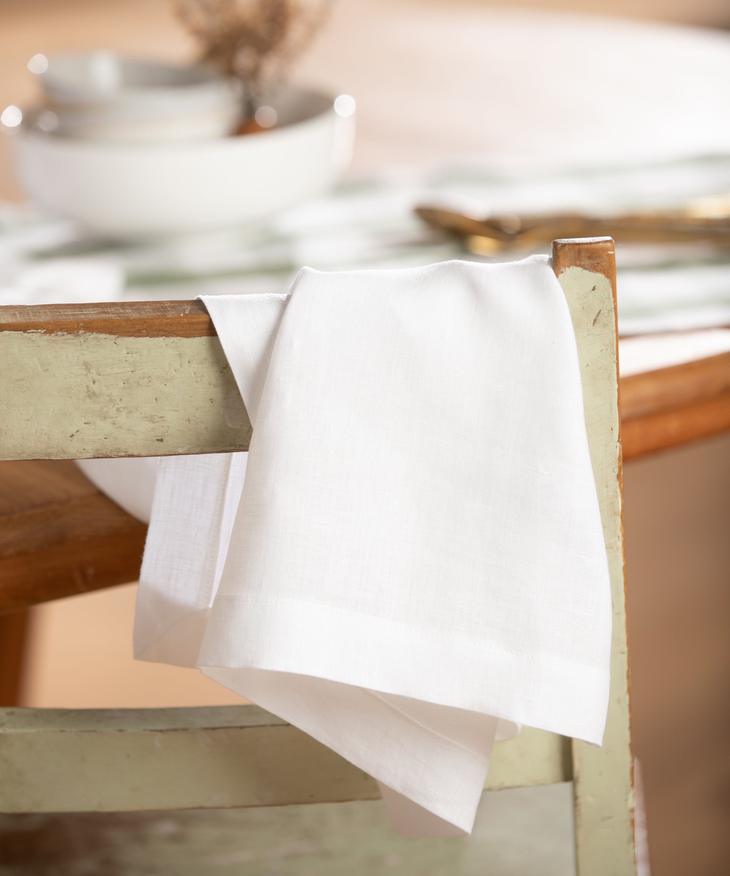 Loft Linen Napkin Set of 4 | White-3