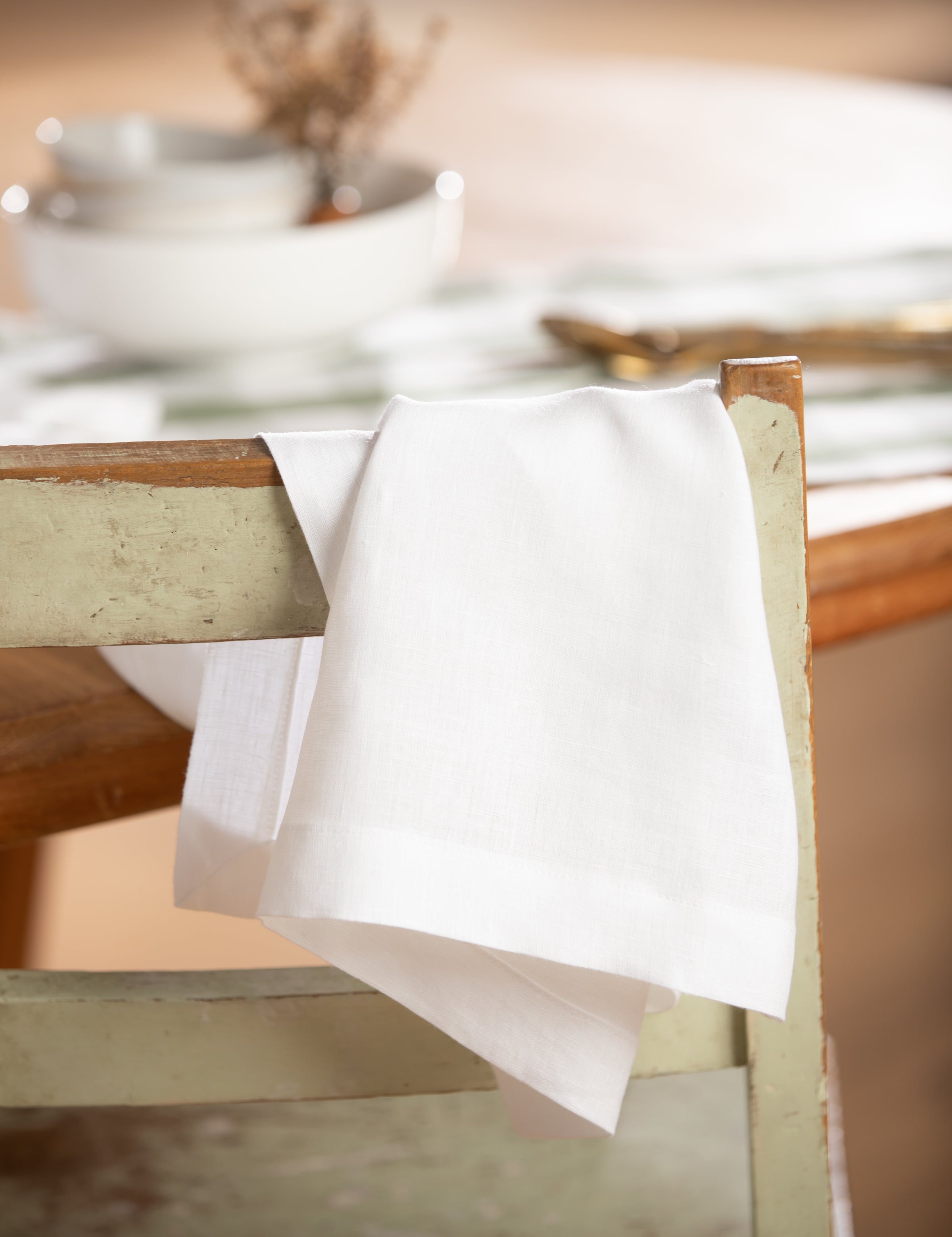 Loft Linen Napkin Set of 4 | White-3