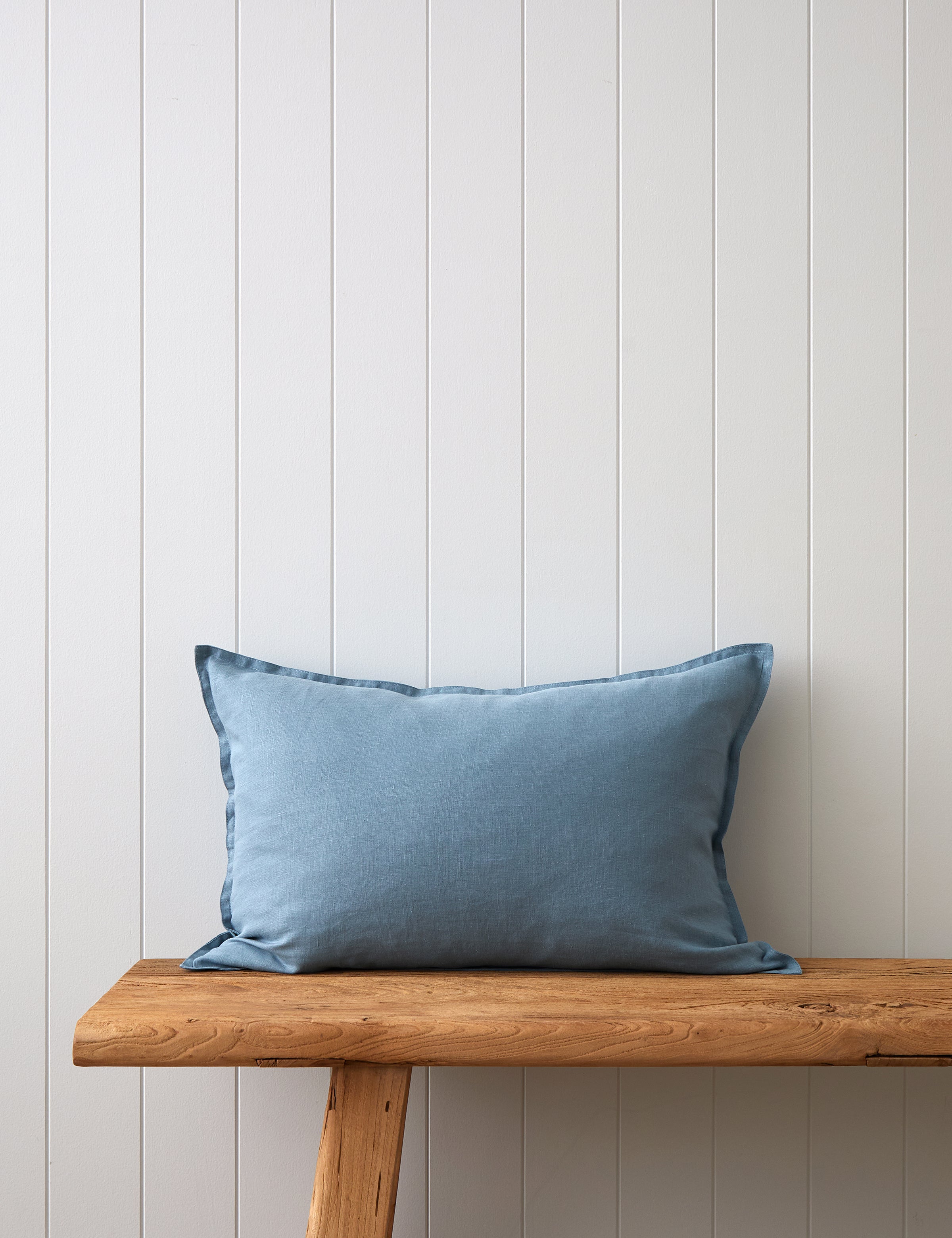 Loft Linen Rectangle Cushion Cover in Coast Blue | Coast Blue-1