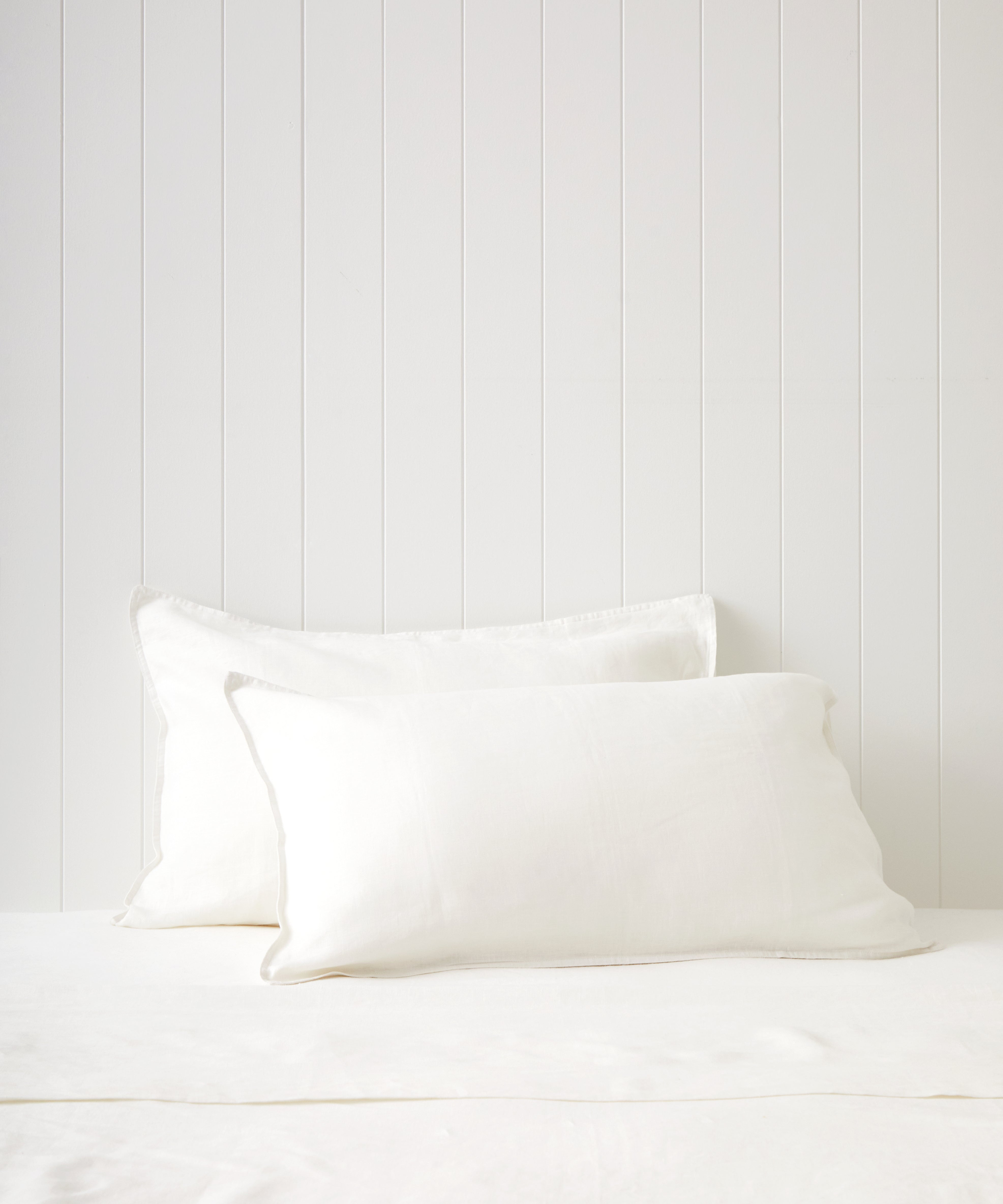 Loft Linen Standard Pillowcase Set | White-1