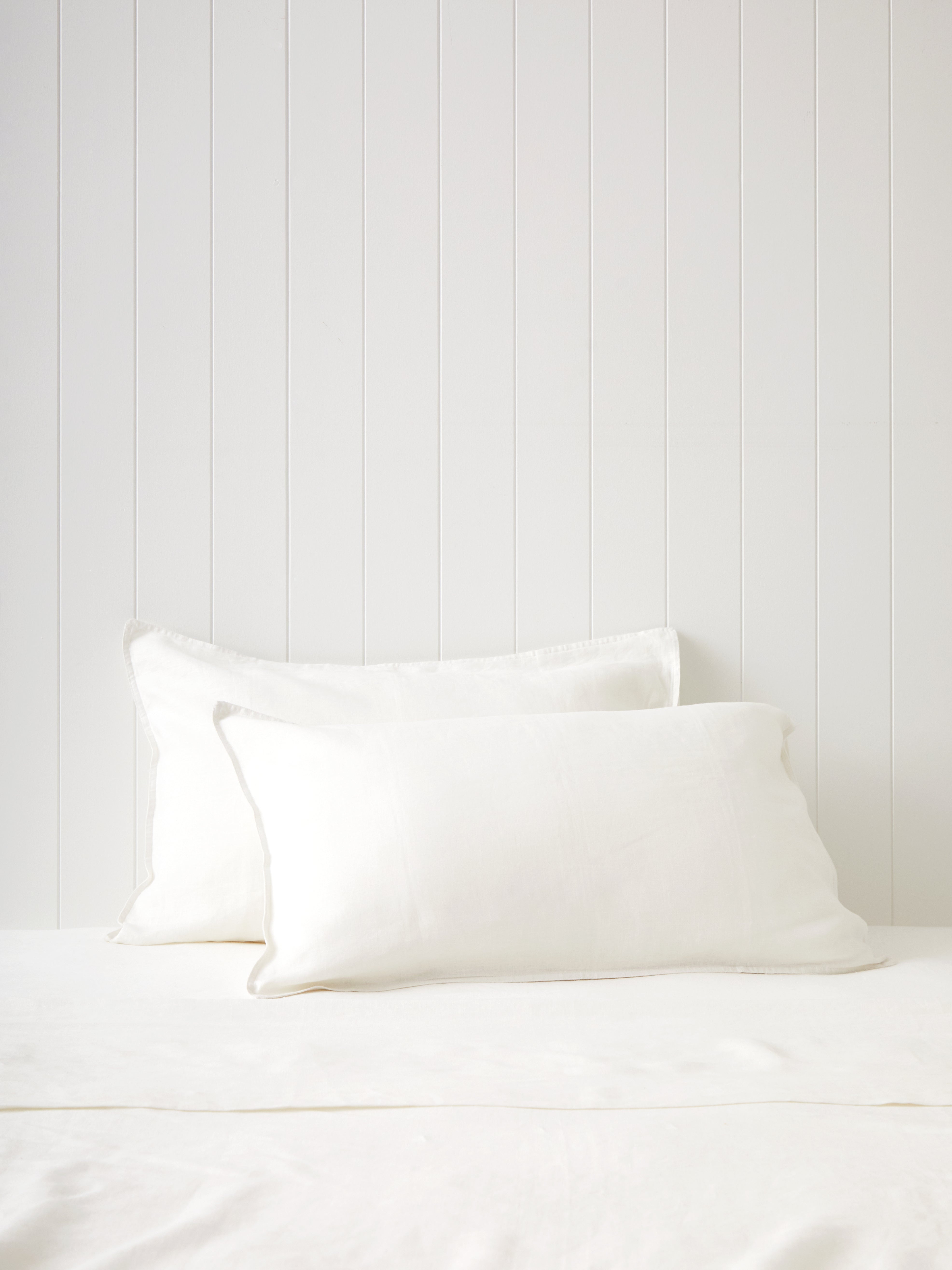 Loft Linen Standard Pillowcase Set | White-1