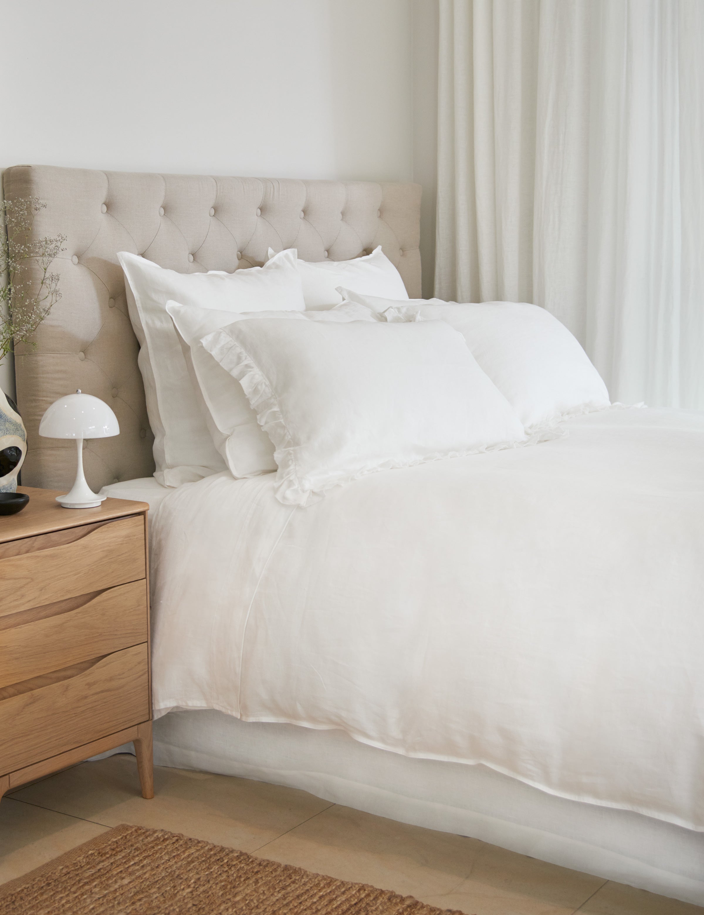 Loft Linen Standard Pillowcase Set | White-2