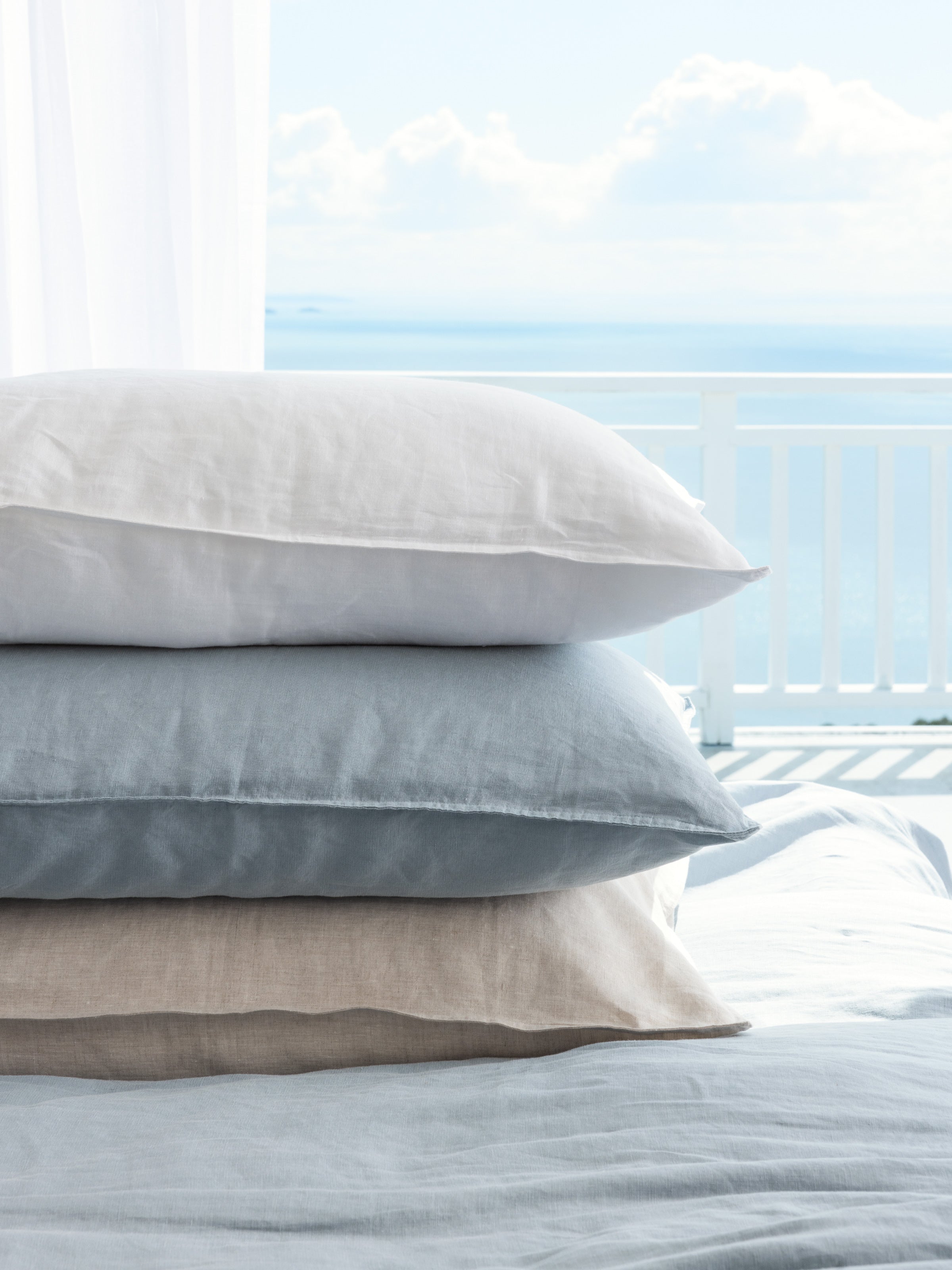 Loft Linen Standard Pillowcase Set | White-4
