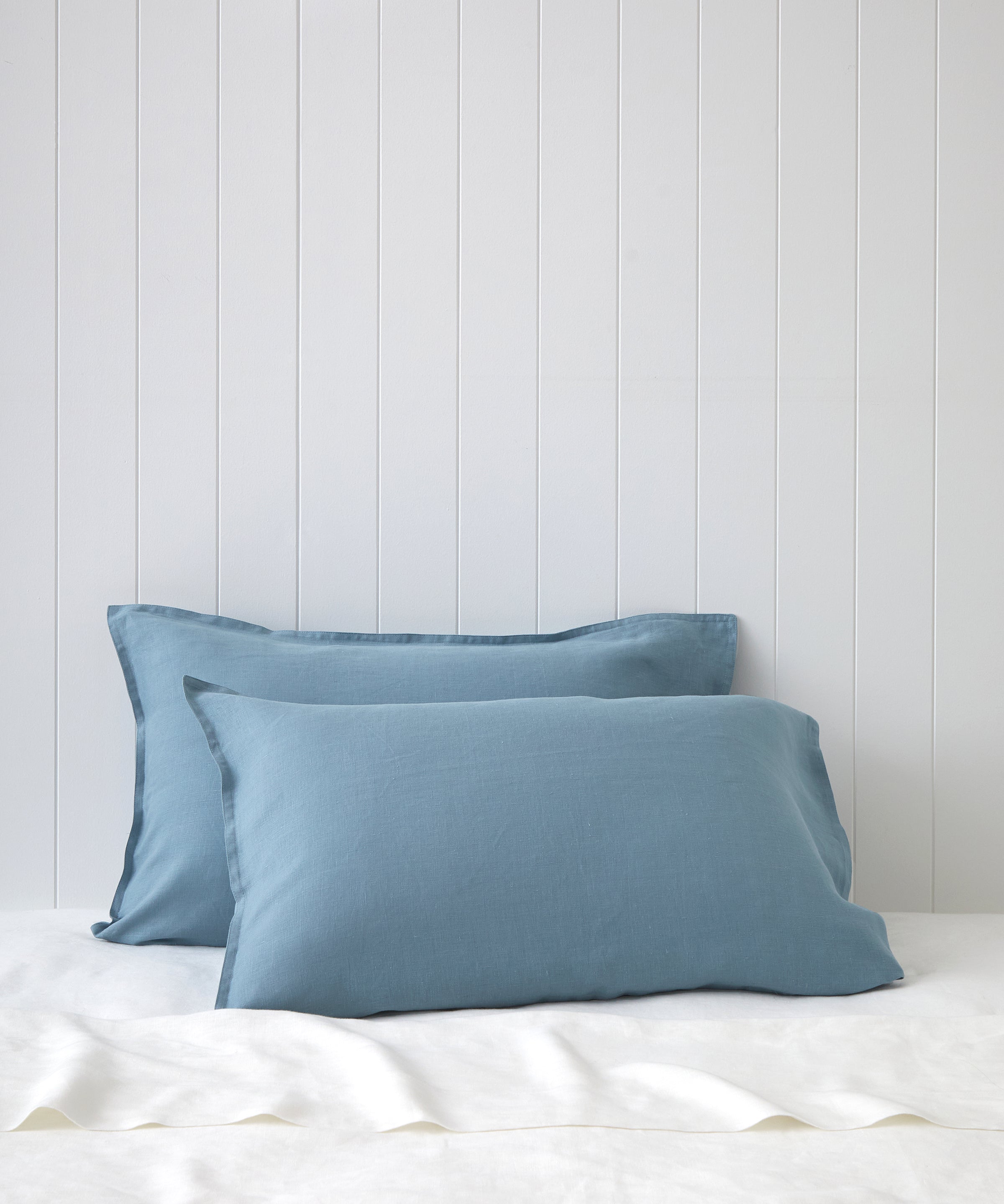 Loft Linen Standard Pillowcase Set in Coast Blue | Coast Blue-1