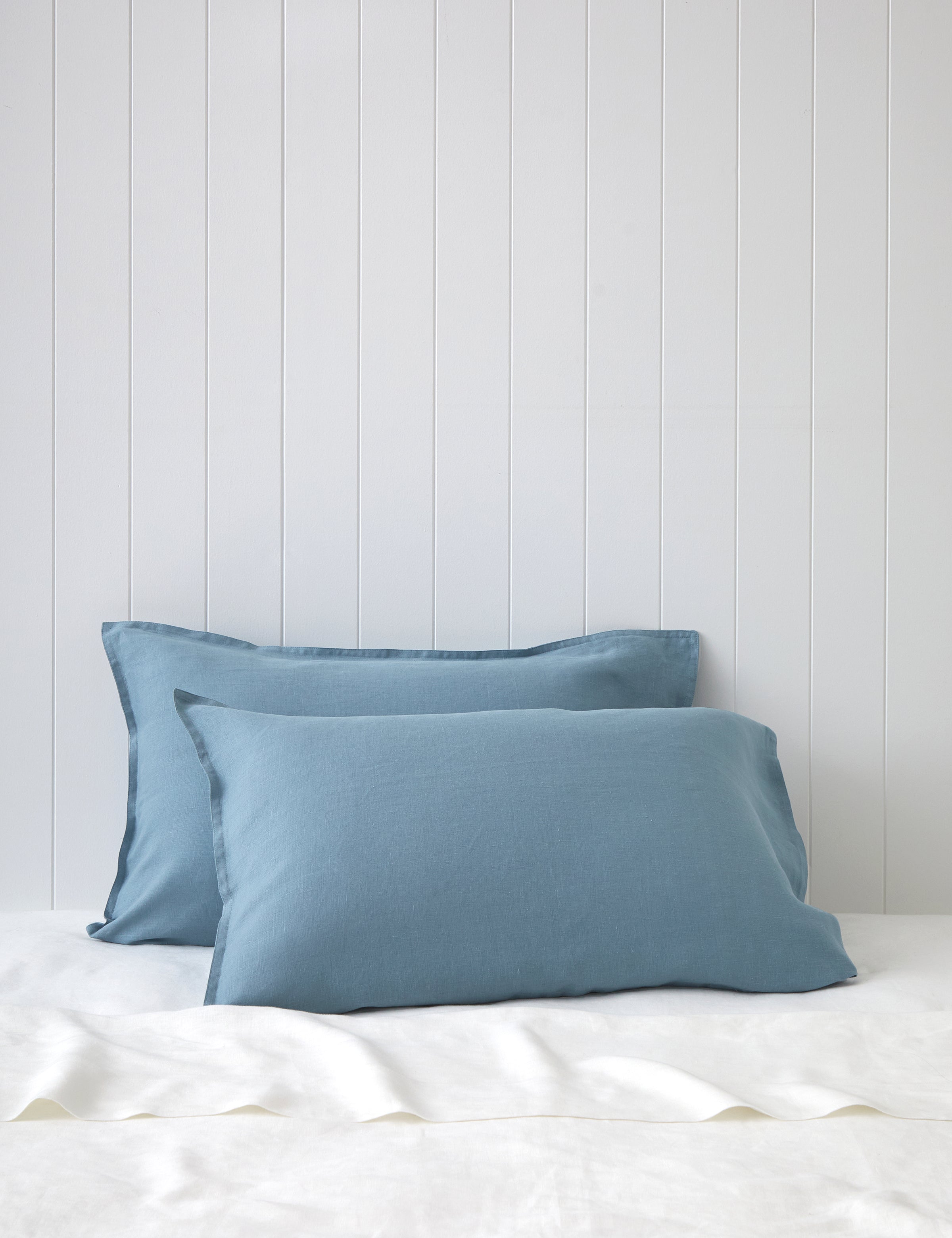 Loft Linen Standard Pillowcase Set in Coast Blue | Coast Blue-1