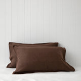 Loft Linen Standard Pillowcase Set in Cocoa | Cocoa-1
