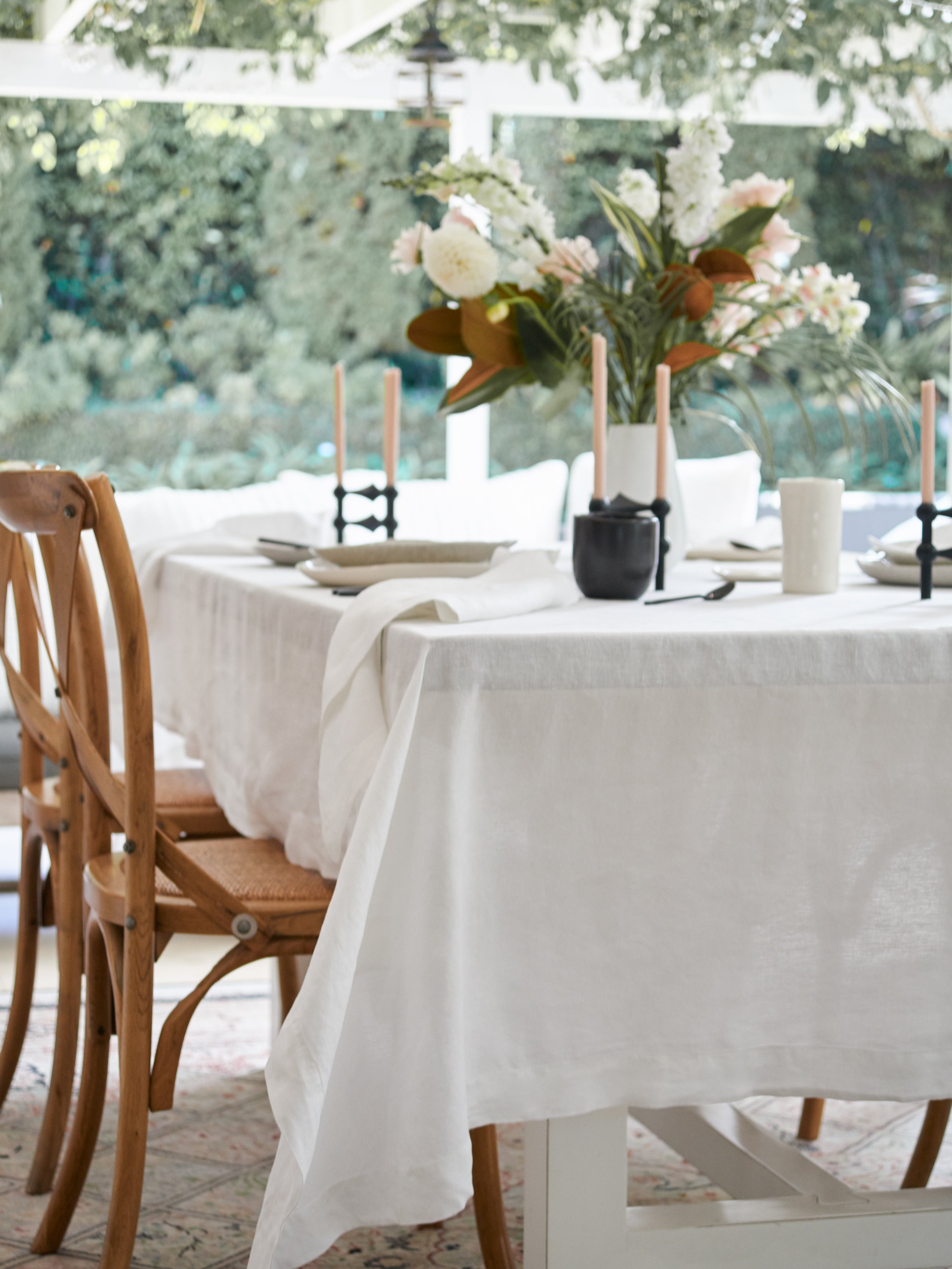 Loft Linen Tablecloth | White-2