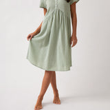 Lucie Empress Nightie | Green Gingham-1