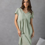 Lucie Empress Nightie | Green Gingham-3