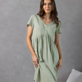 Lucie Empress Nightie | Green Gingham-3
