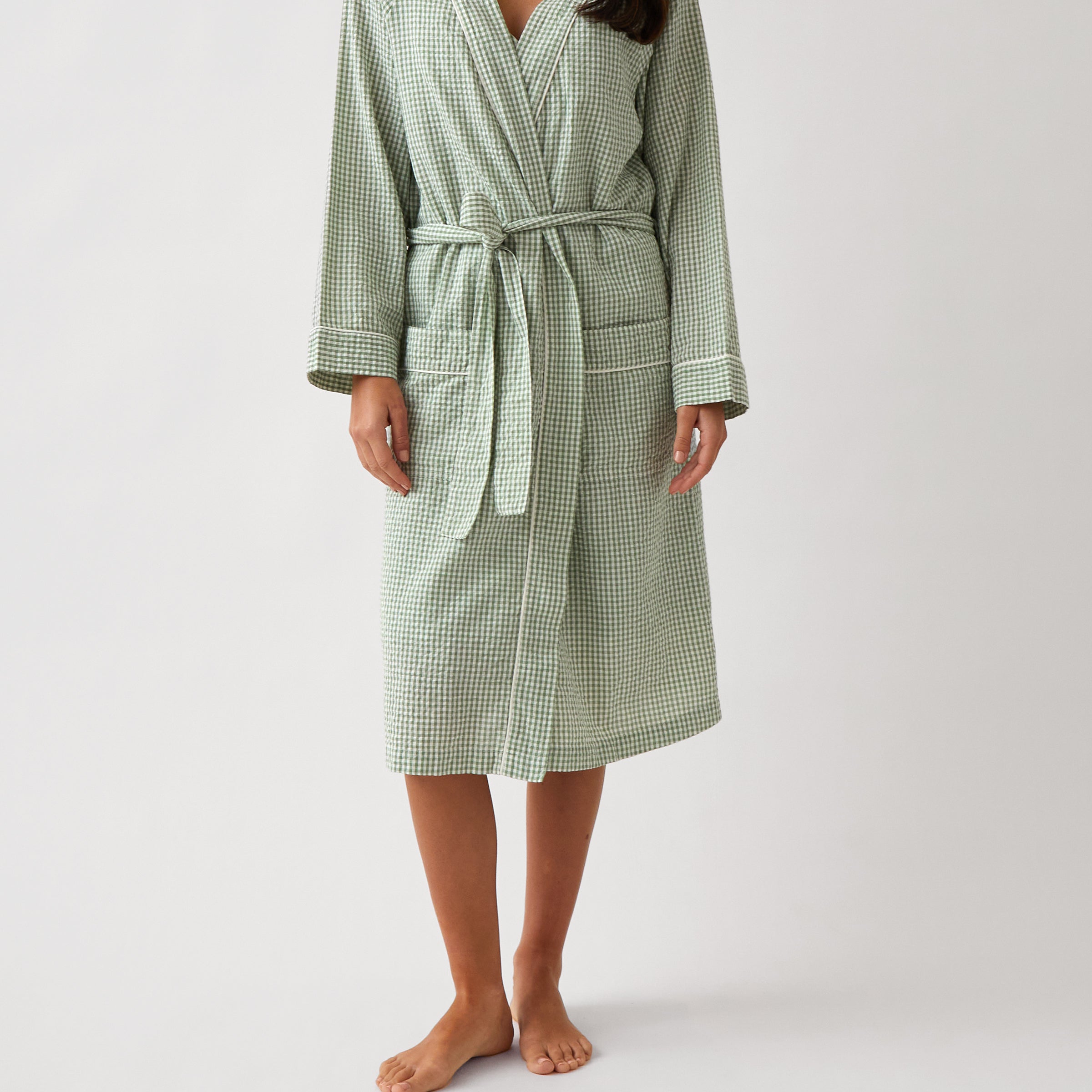 Lucie Robe | Green Gingham-1