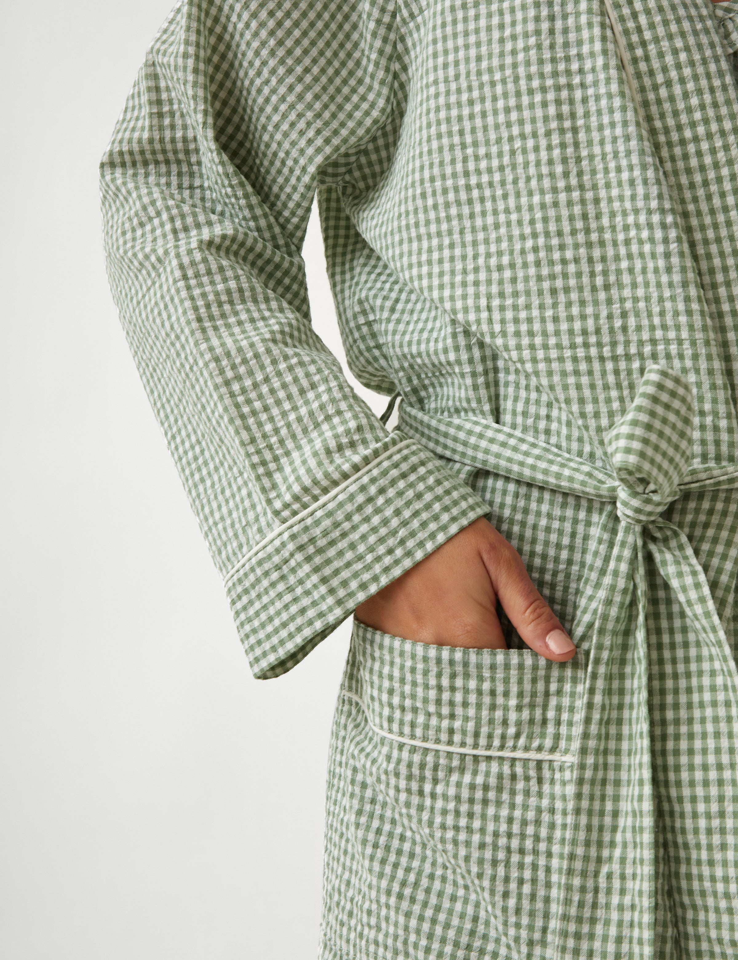 Lucie Robe | Green Gingham-2