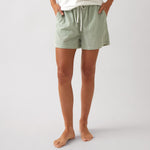Lucie Sleep Shorts | Green Gingham-1