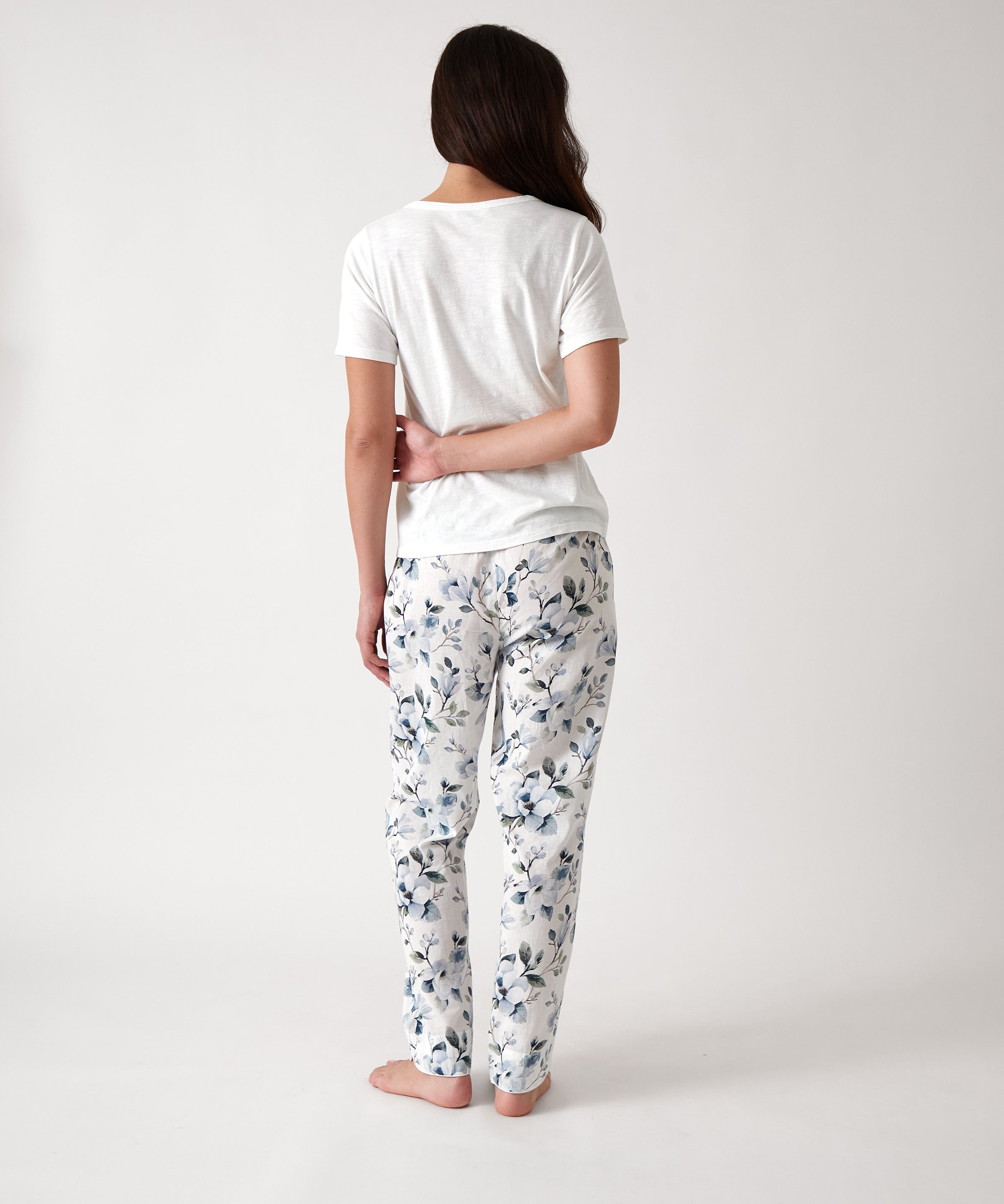Magalie PJ Pants | Blue Floral-4