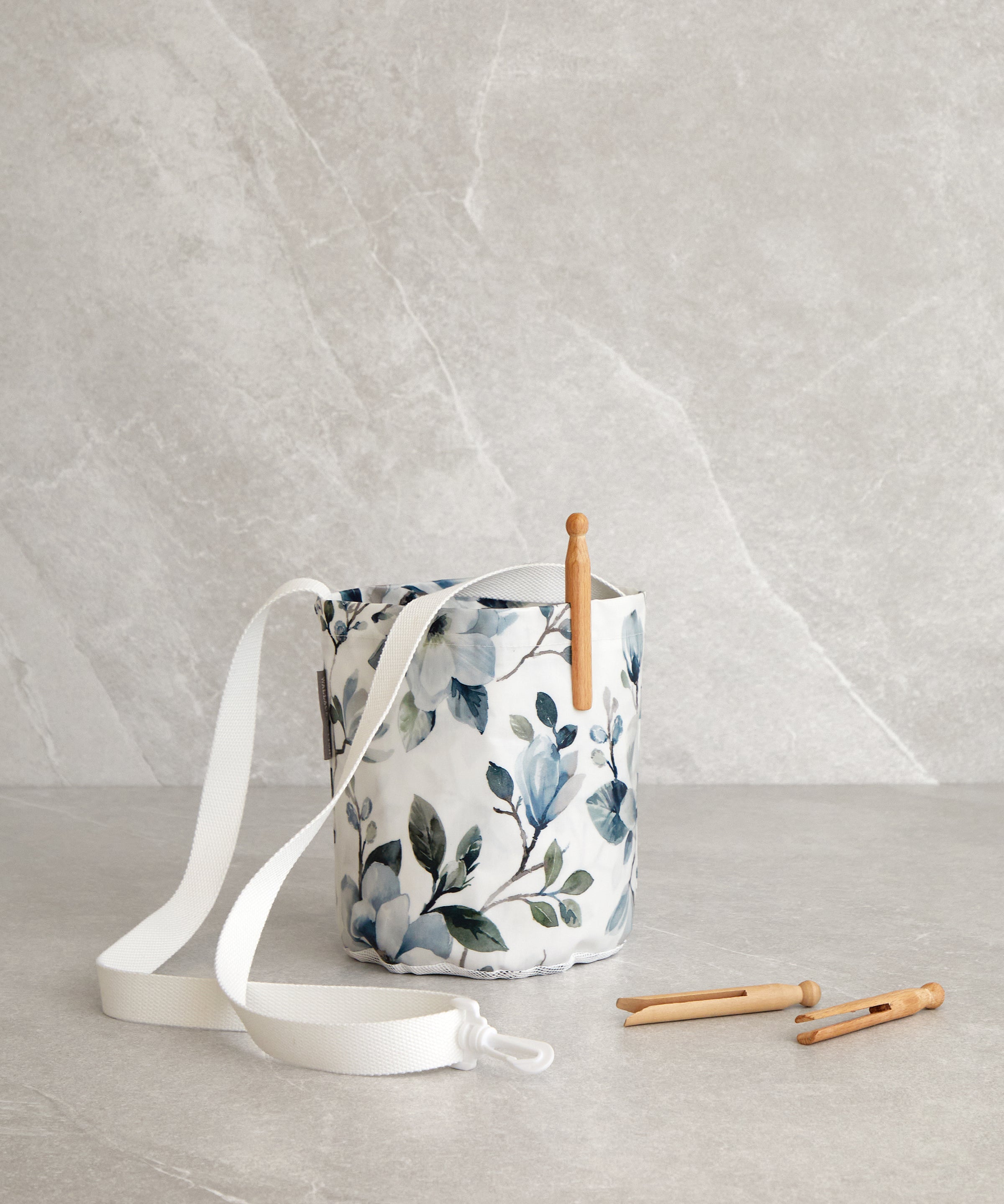 Magalie Peg Bag | Blue Floral-1
