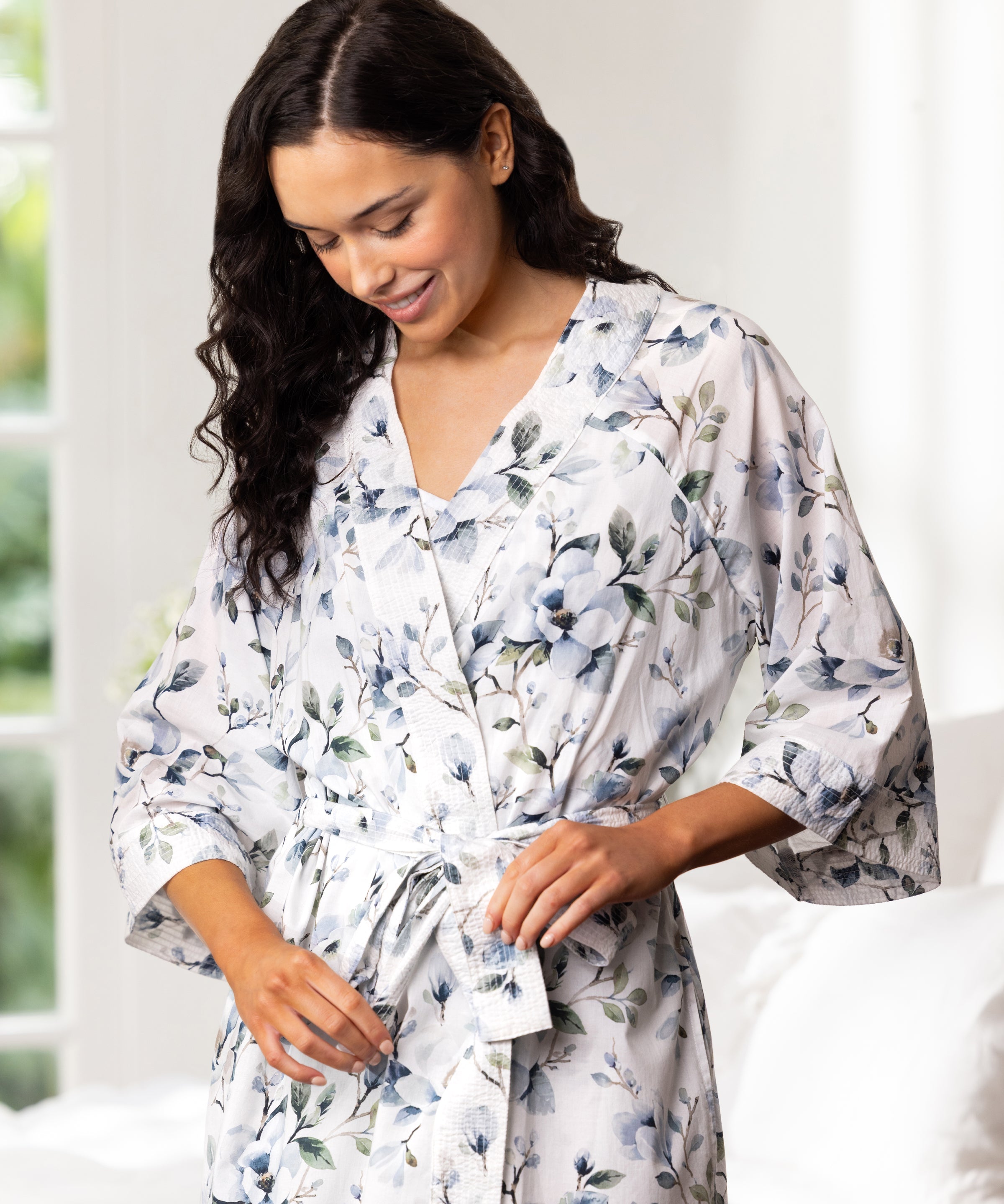 Magalie Robe | Blue Floral-5